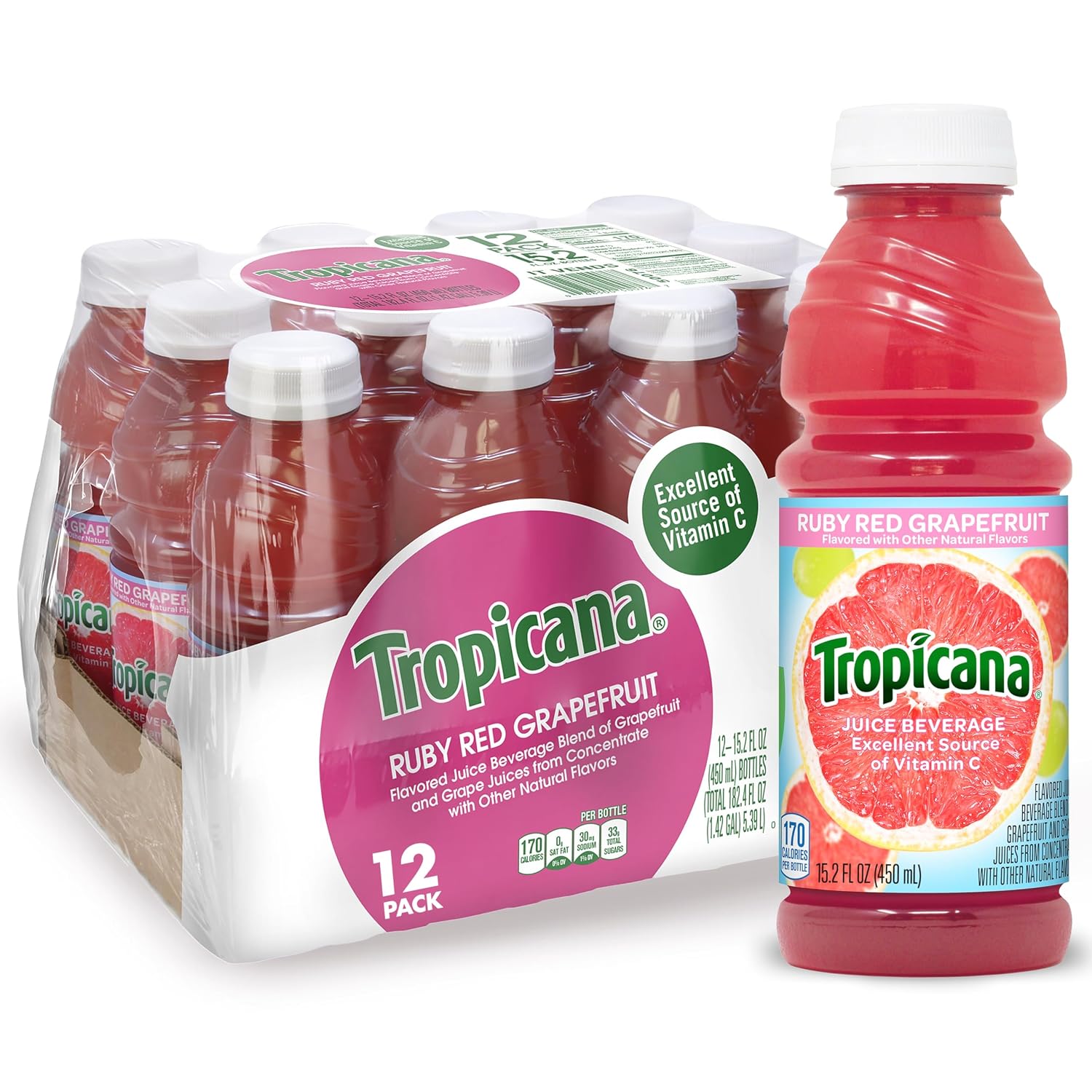 Tropicana Pineapple Peach Mango 100% Juice, 24-pack, 10 fl oz bottles