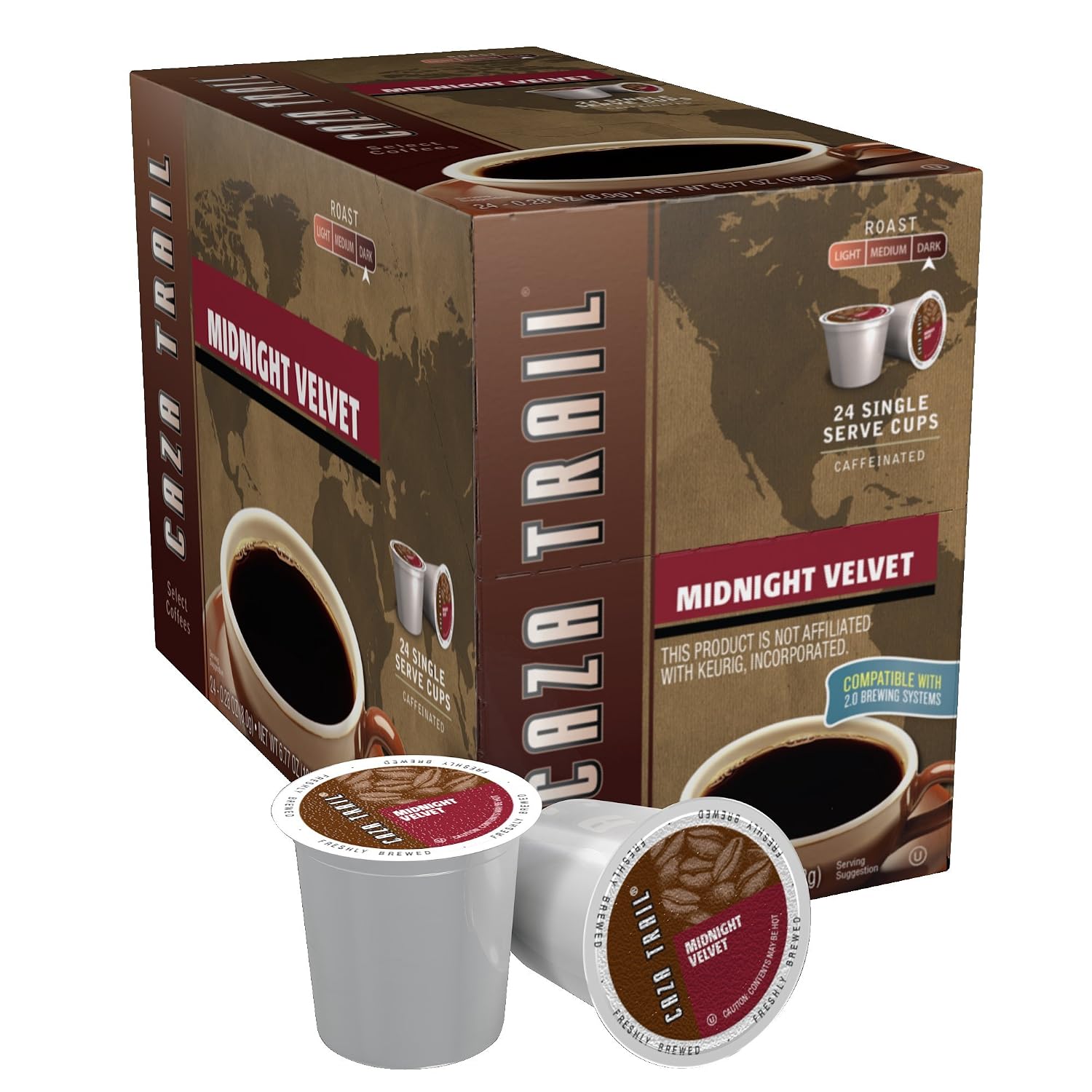 Caza Trail Coffee, Kona Blend, 100 Single Serve Cups