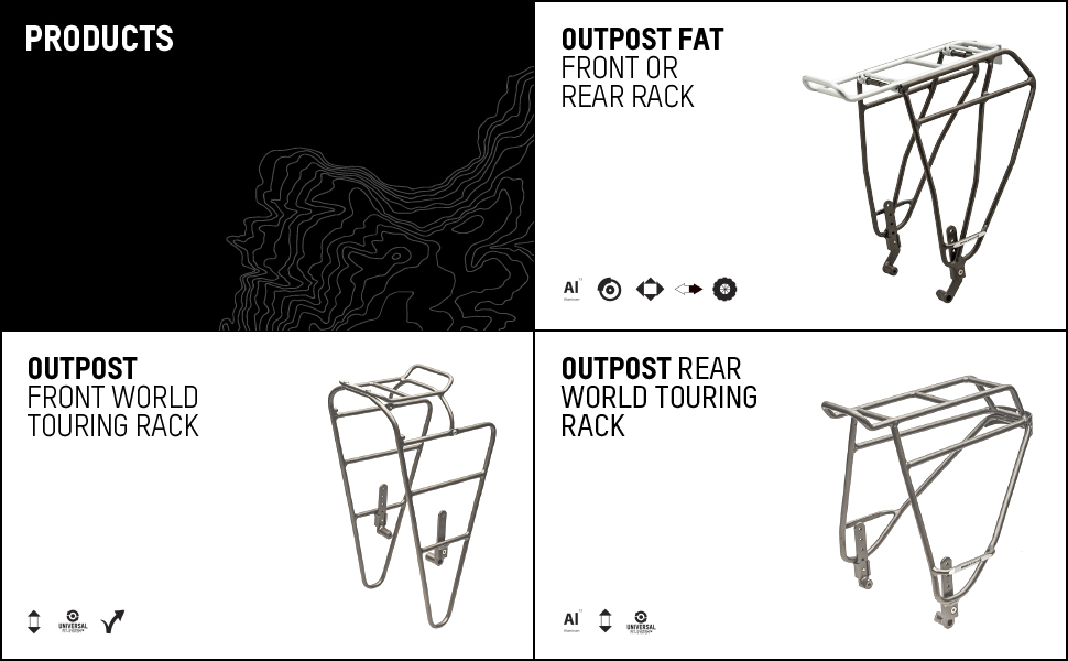 blackburn outpost fat world touring front rear bike rack
