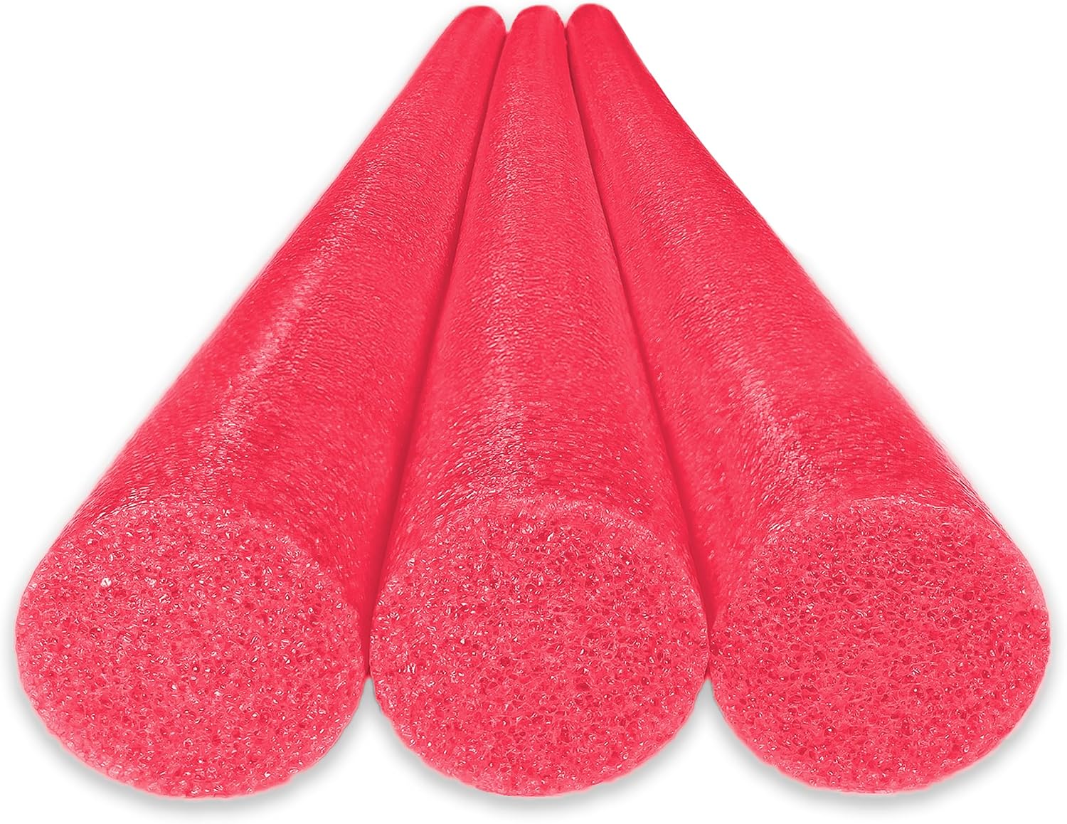 Oodles of Noodles Solid Deluxe Extra Long Pool Noodles - 3 Pack - Approx. 55 inch x 2.75 inch Durable Floating Foam Tubes - Premium Foam Noodle for Swimming, Crafts, Exercise, and Water Activities
