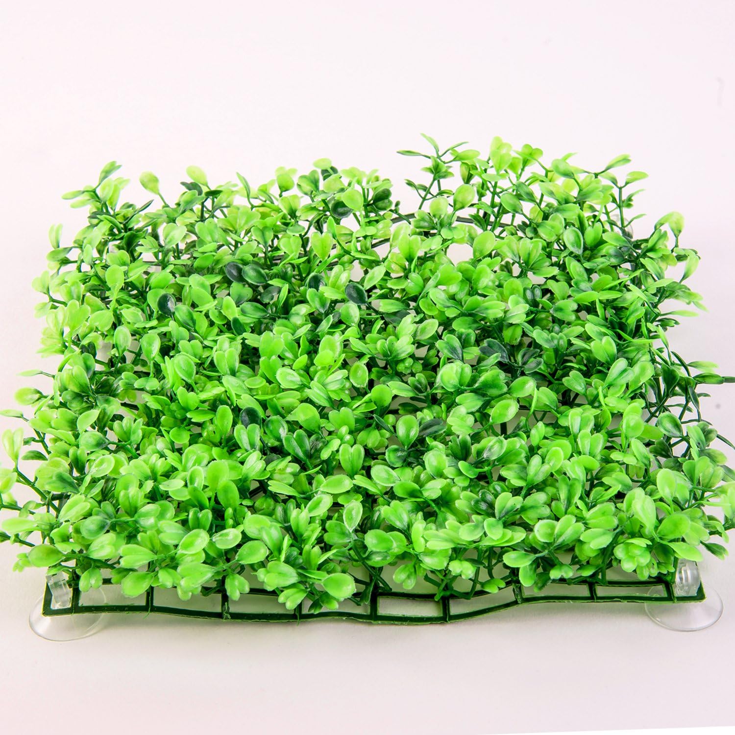 SLSON Aquarium Decorations Grass Artificial Plastic Lawn 9 inches Square Landscape Green Plants for Saltwater Freshwater Tropical Fish Tank Decoration