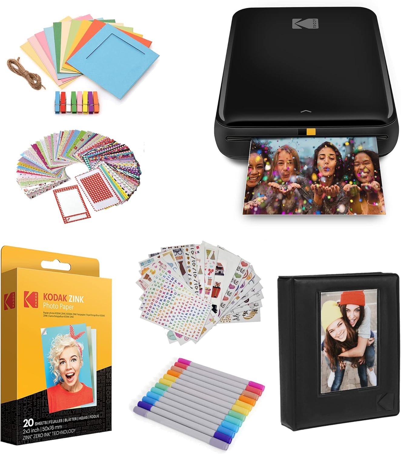 KODAK Step Instant Smartphone Photo Printer, Portable Mini Color Wireless Mobile Printer, Zink 2x3” (5.1x7.5 cm) Sticky-Back Photos