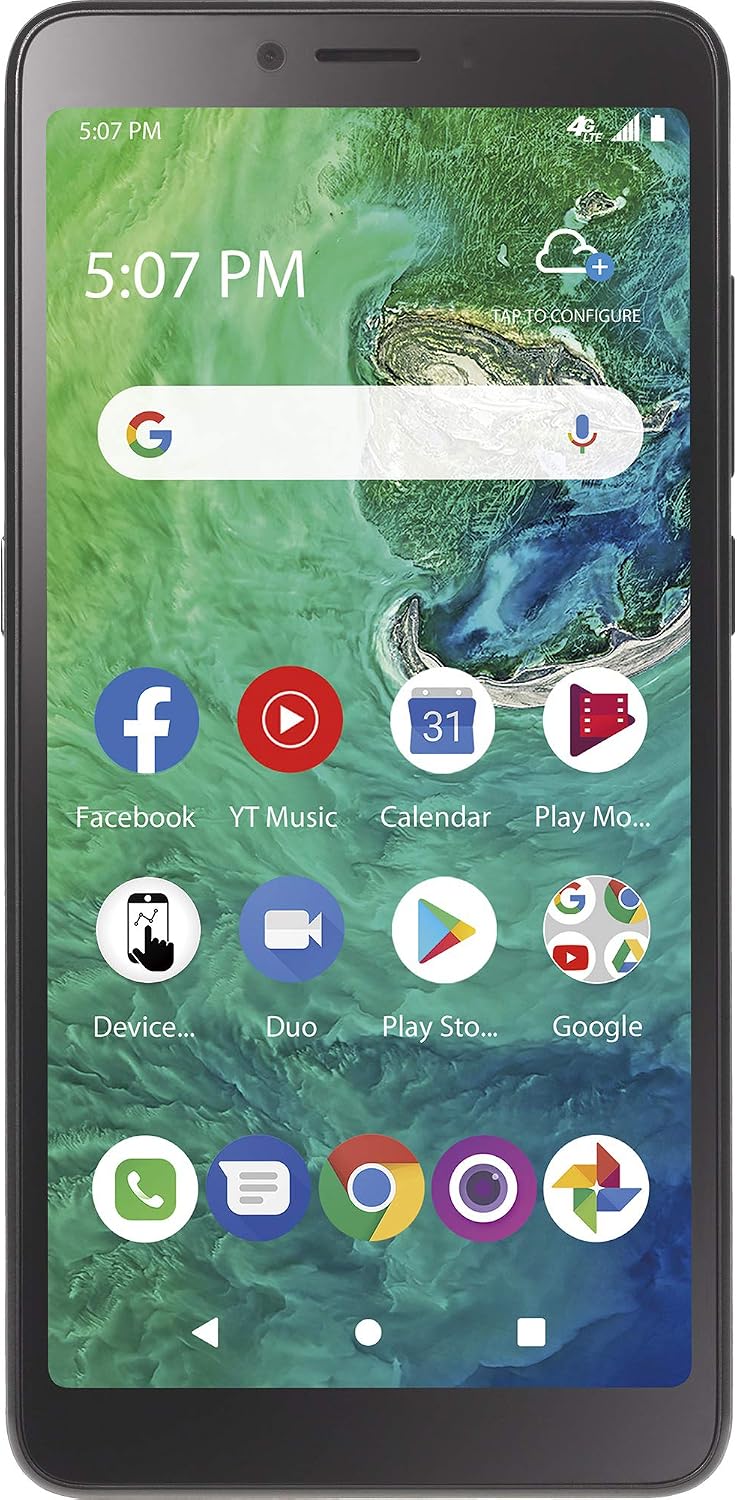 Simple Mobile TCL A2 4G LTE Prepaid Smartphone (Locked) - Black - 32GB - Sim Card Included - GSM