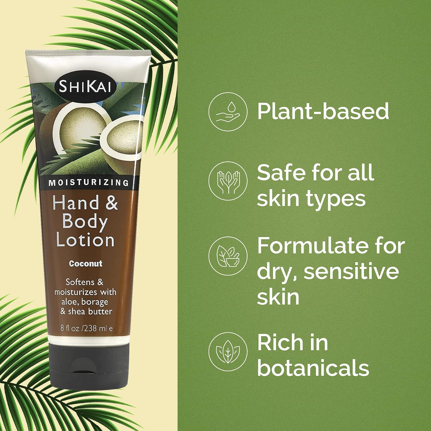 ShiKai Gardenia Hand & Body Lotion (8oz, Pack of 3) | Daily Moisturizing Skincare for Dry and Cracked Hands | With Aloe Vera & Vitamin E