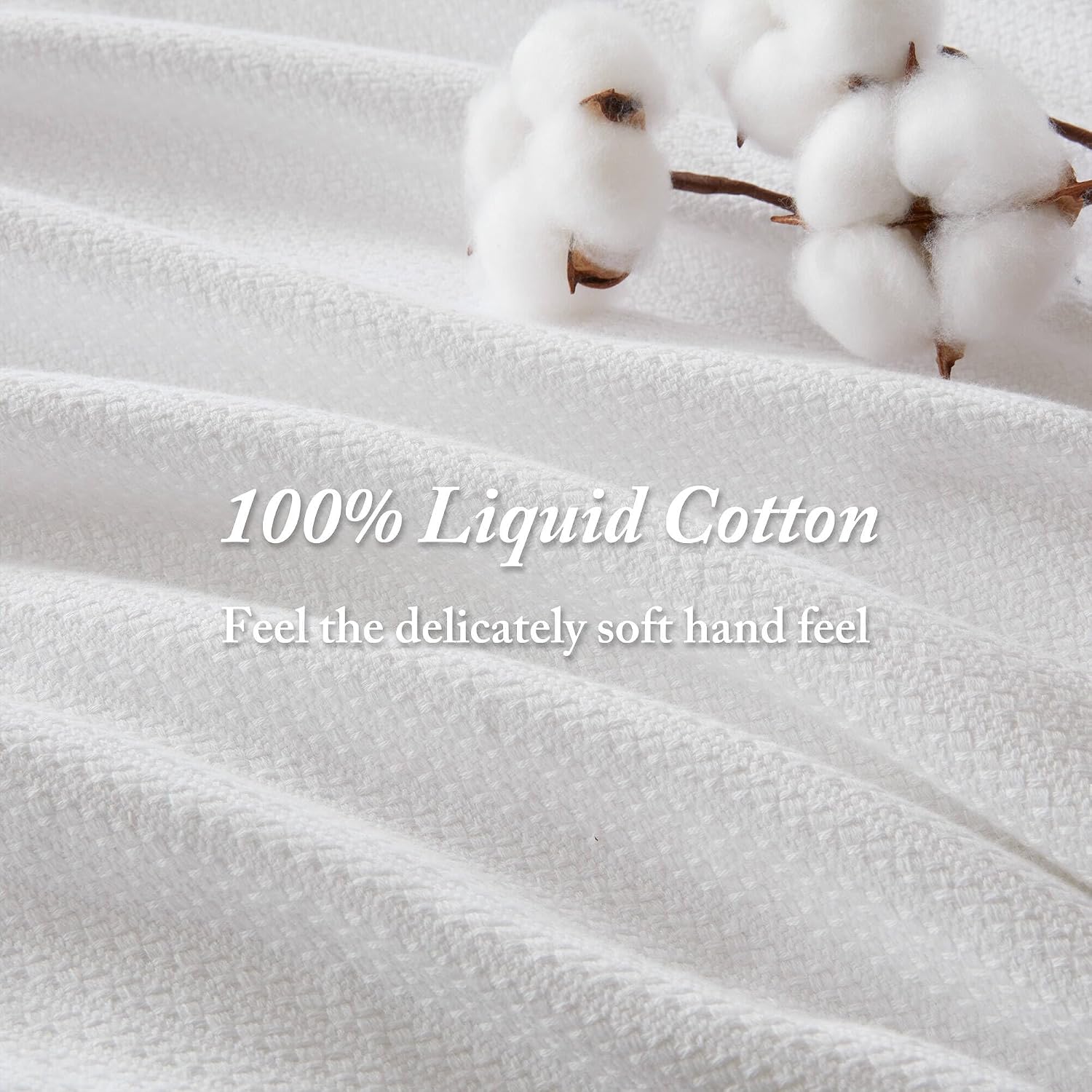 Madison Park Liquid Cotton Luxury Blanket Premium Soft Cozy 100% Ring Spun Cotton For Bed , Couch or Sofa, Full/Queen, Light Blue | Breathable Fabric for Bed or Couch, Diamond Pattern, Lightweight, OEKO-TEX Certified