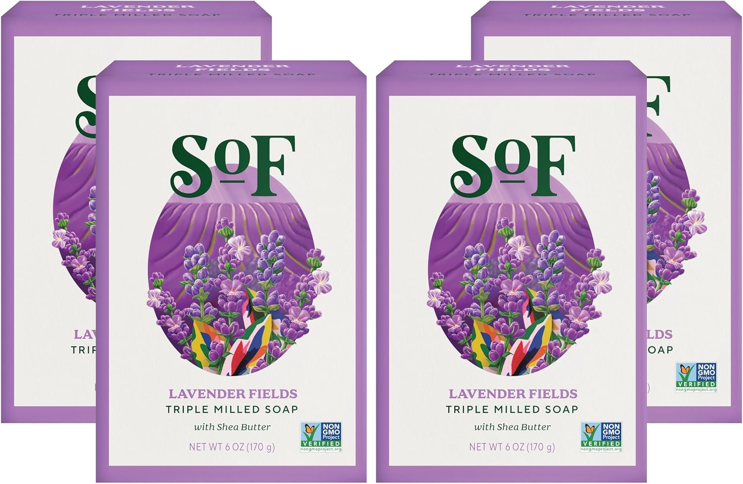 South Of France SoF Triple Milled Bar Soap, Coconut & Shea Butter