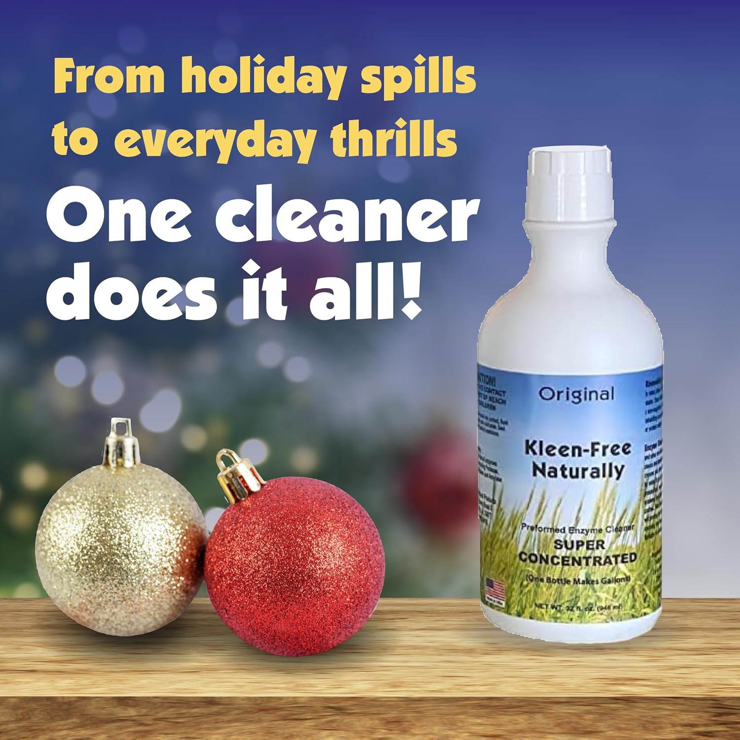 Naturally Preformed Enzyme Cleaner, Enzyme Solution, Multi-Purpose Cleaner, Laundry Additive and More - Concentrate - Original Scent - 128oz (1 Gallon)
