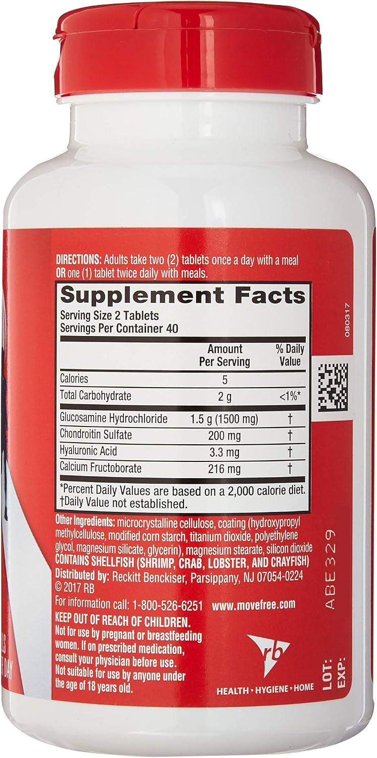 Schiff Move Free Advanced, Joint Health Supplement with Glucosamine and Chondroitin, 80 Count