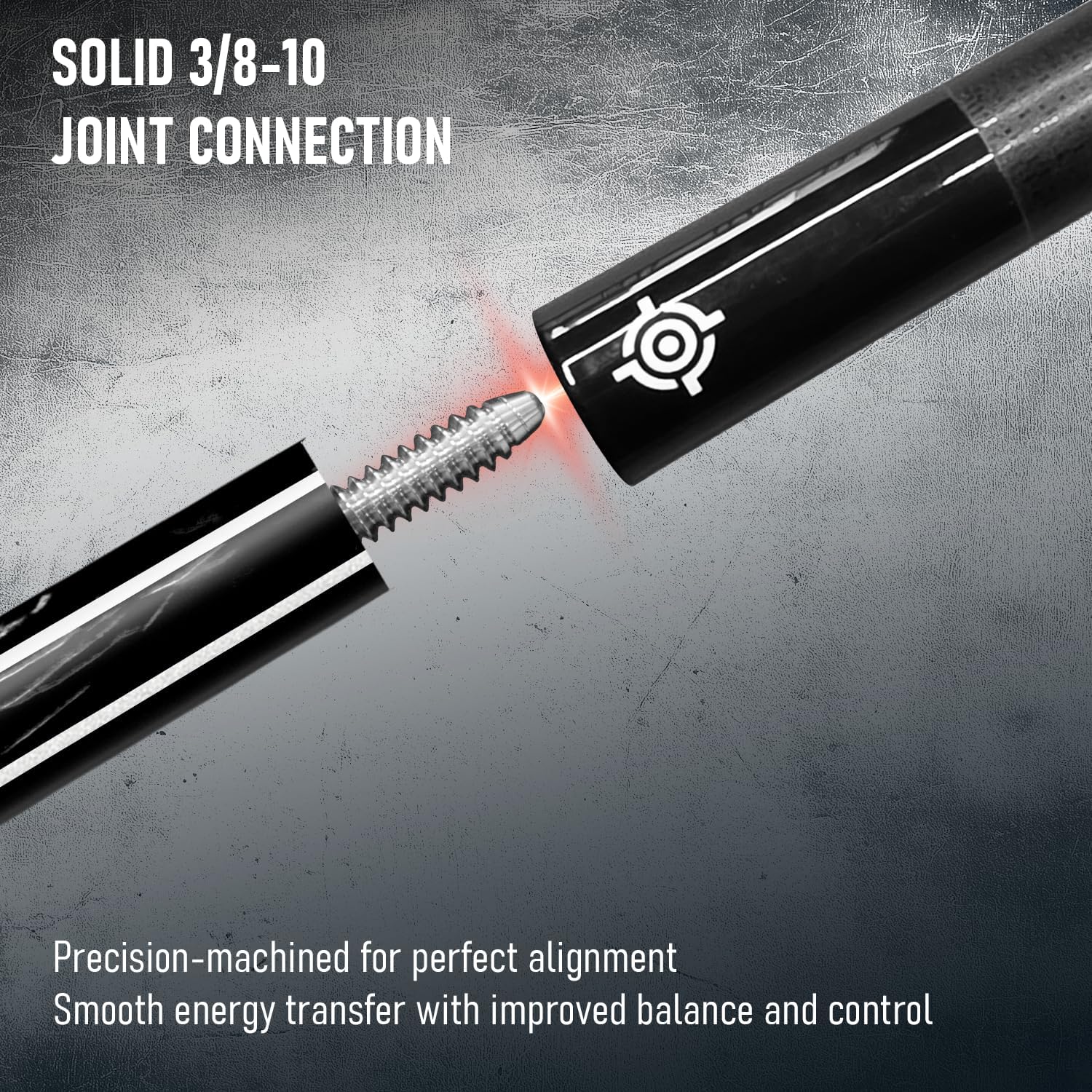 CUEBOTS Glass Fiber Cue, Glass Fiber House Cue Stick, Club Cue, Cue for Beginners, Durable Uni-QR, 3/8-10, 5/16-18 Joint, Long Lasting Glassfiber Shaft, 7-Layer Microfiber Tip