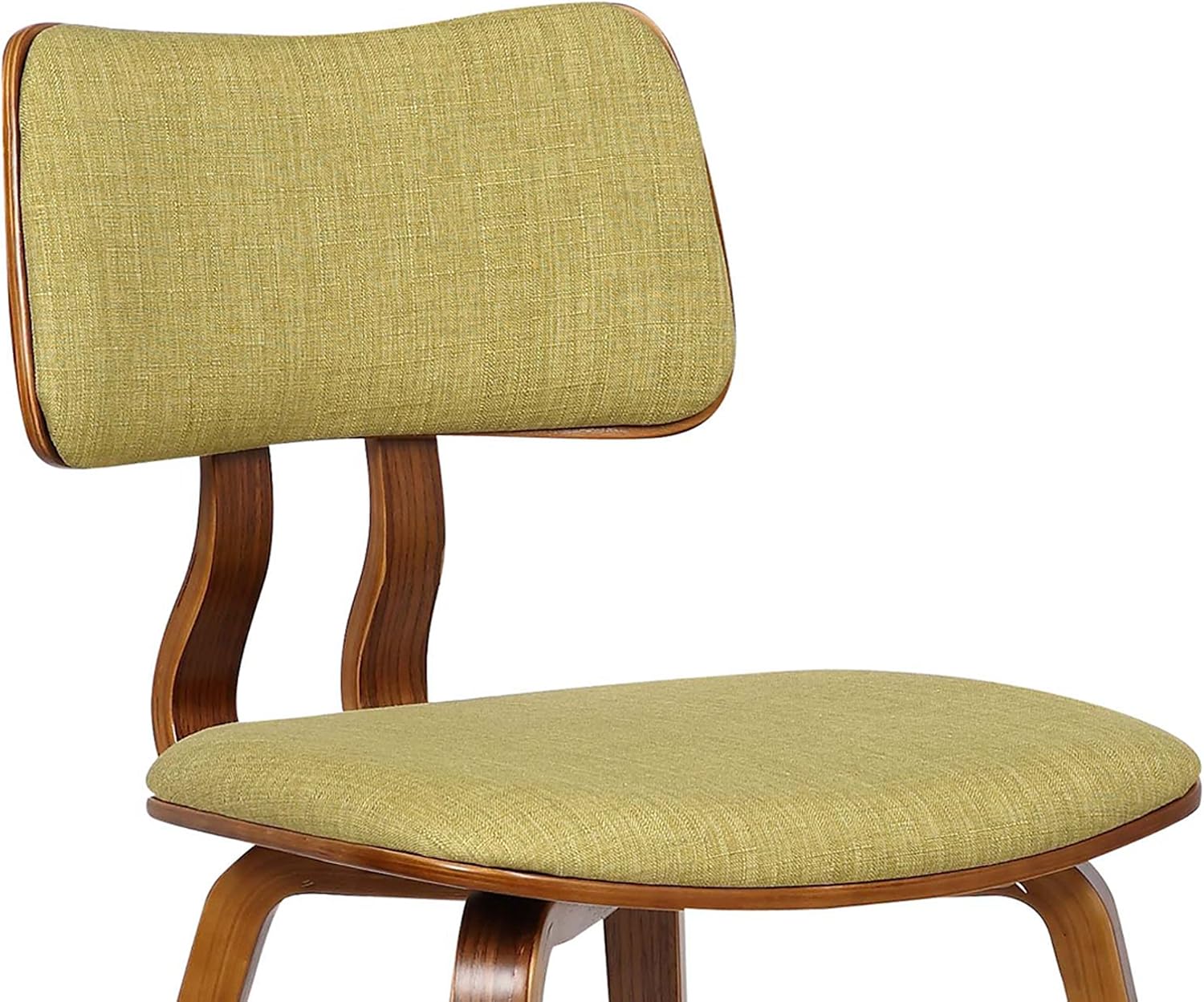 Armen Living Jaguar Dining Chair in Charcoal Fabric and Walnut Wood Finish,Charcoal/Walnut Finish 20D x 18W x 29H in