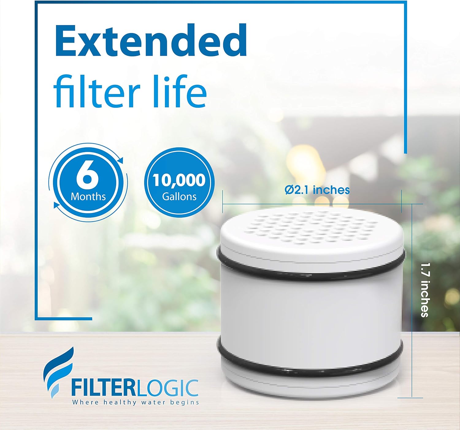 Filterlogic WHR-140 Shower Filter, Replacement for Culligan® WHR-140