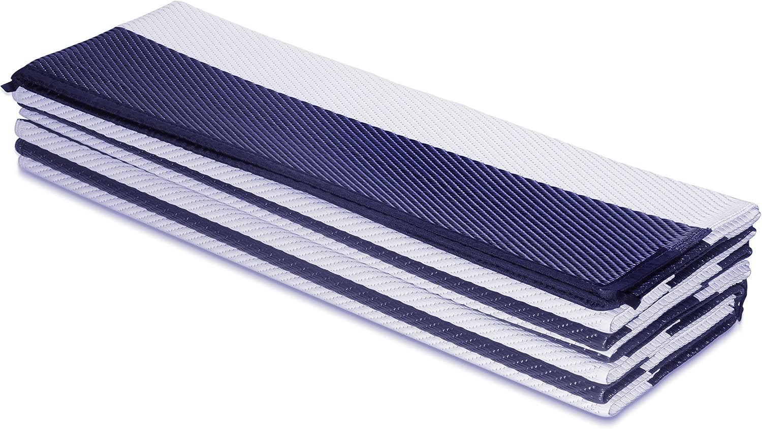 FH Home Outdoor Camping Rug - Waterproof, Fade Resistant, Reversible - Premium Recycled Plastic - Striped - Large Patio, Deck, Sunroom