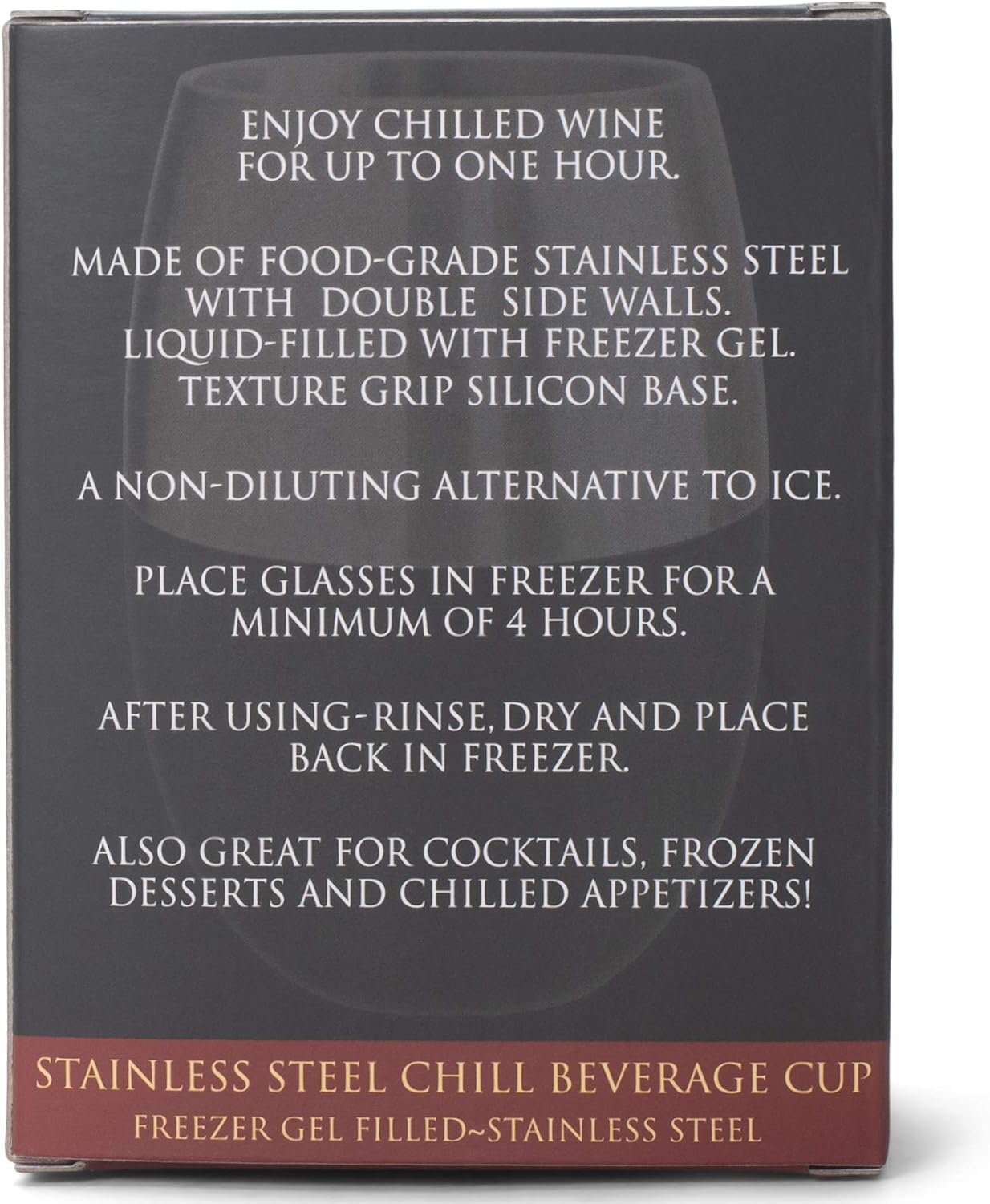 Cork Pops Silver Tone Stainless Steel Beverage Cup Barware Accessory