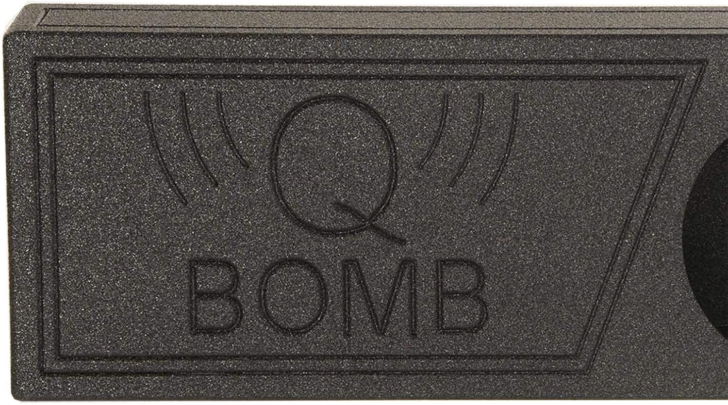 Q Power QBomb Single 12 Inch Vented Subwoofer Sub Box with Black Bedliner Spray