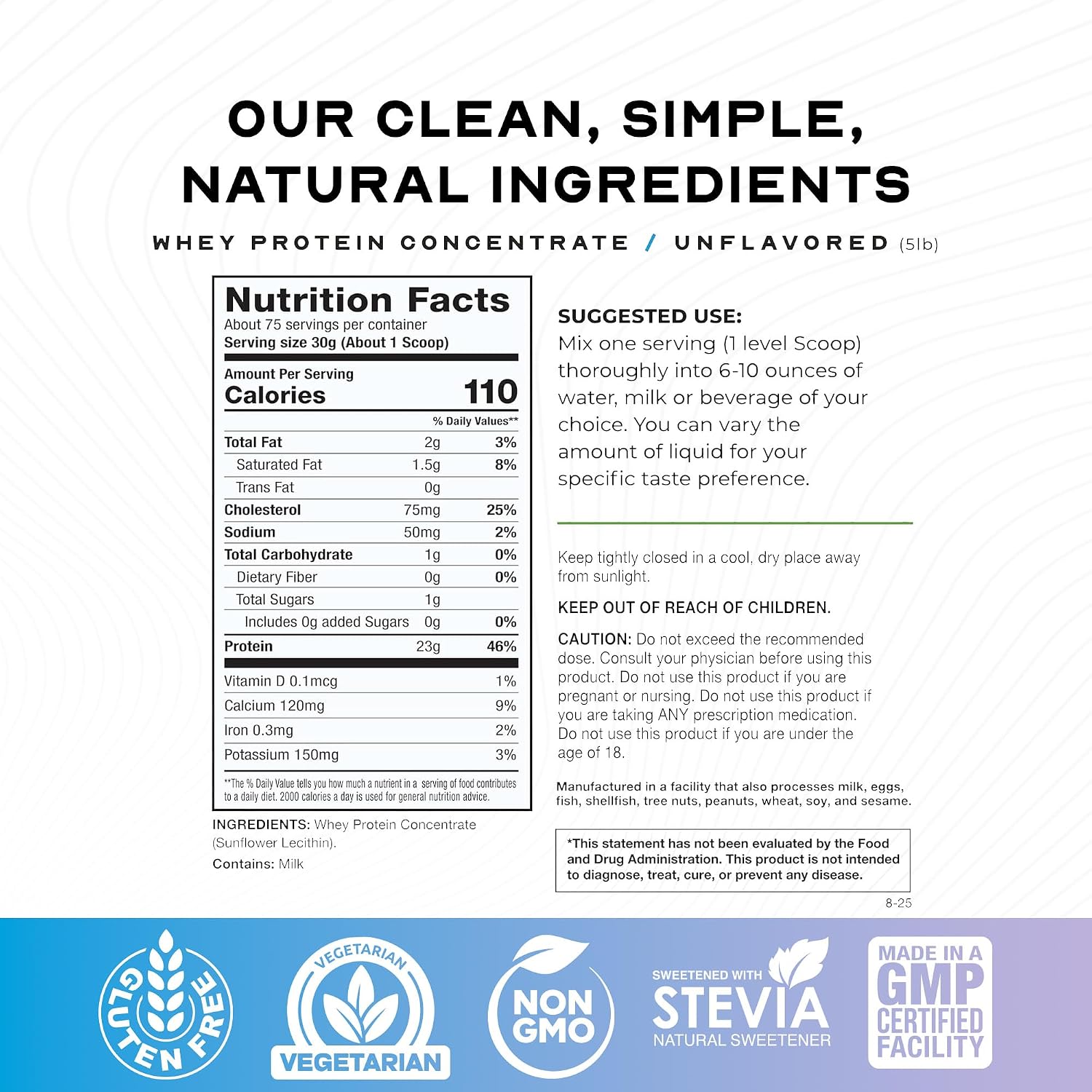 Muscle Feast Grass-Fed Whey Protein Concentrate Powder, Vanilla (2lb) | All Natural, Hormone Free Pasture Raised Whey Protein Powder for Women & Men, Clean, Non-GMO, Delicious Whey Concentrate