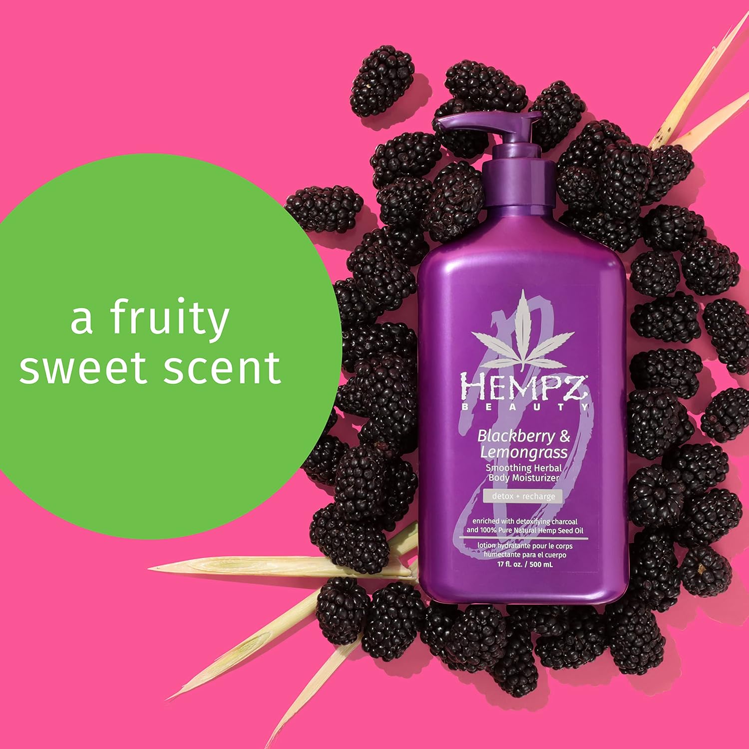 Hempz Sweet Jasmine & Rose Herbal Body Moisturizer for Women, 17 Fl. oz. - Moisturizing Lotion with 100% Pure Hemp Seed Oil, Collagen