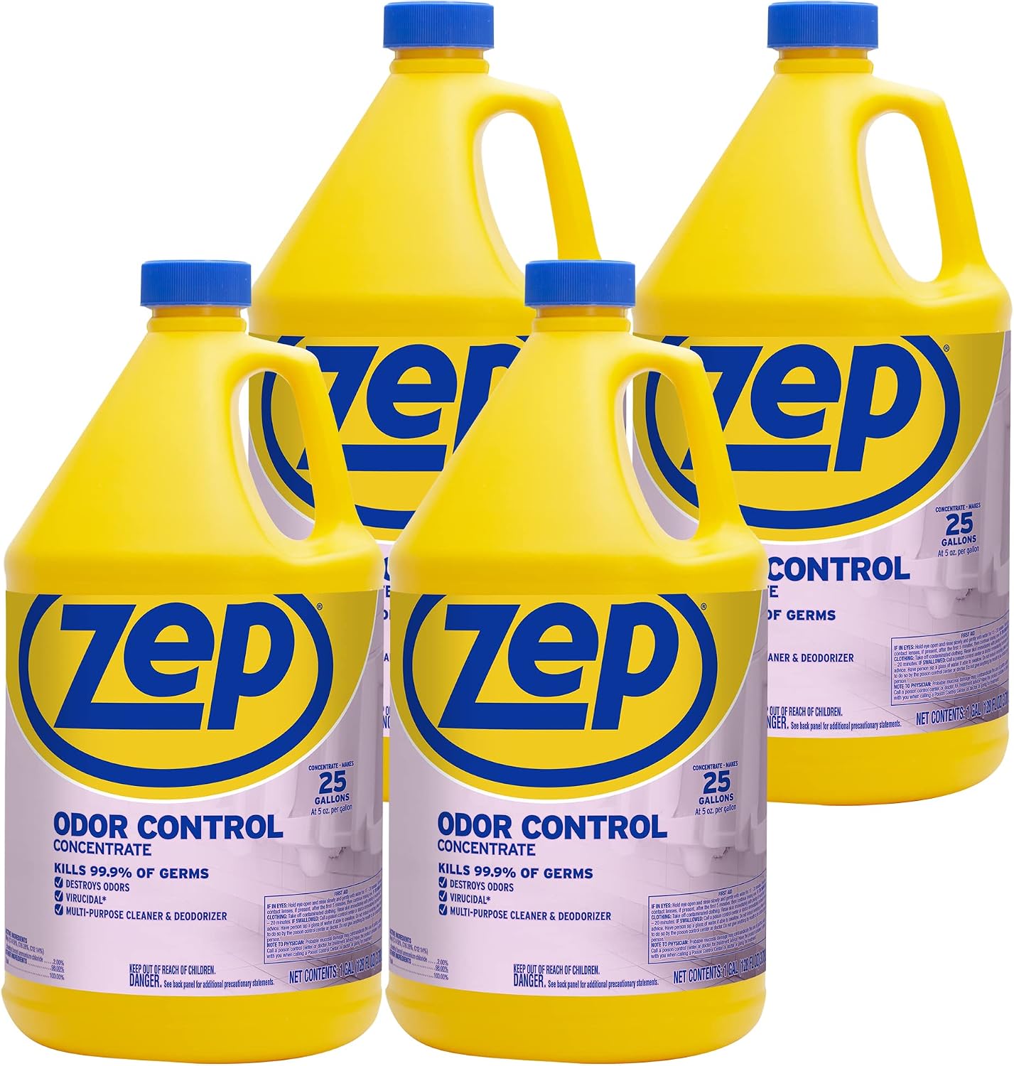 Zep Odor Control Concentrate 128 Ounce ZUOCC128 (1 Bottle), 1 Gallon Concentrate, No Scent