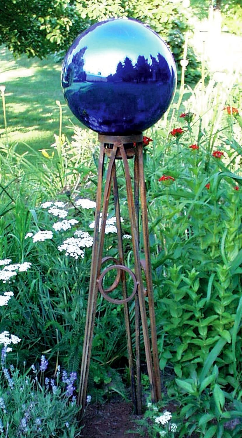 Echo Valley 8100 10-Inch Glass Gazing Globe, Mirror Finish, Blue