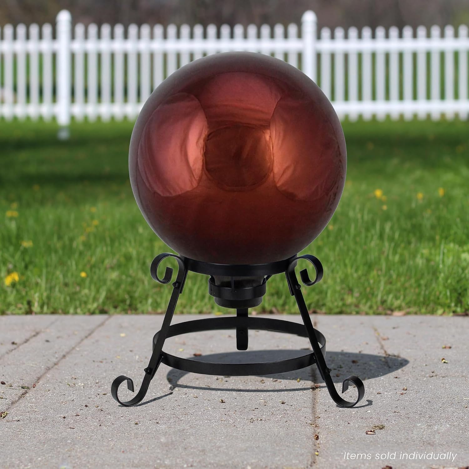 Northlight HB16068 Berry Shiny Outdoor Patio Garden Gazing Ball, 10", Red