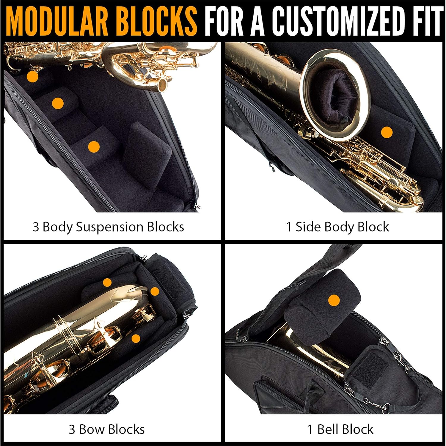 Protec Baritone Saxophone Gig Bag (Fits Low A & Bb), Platinum Series, Model PL253