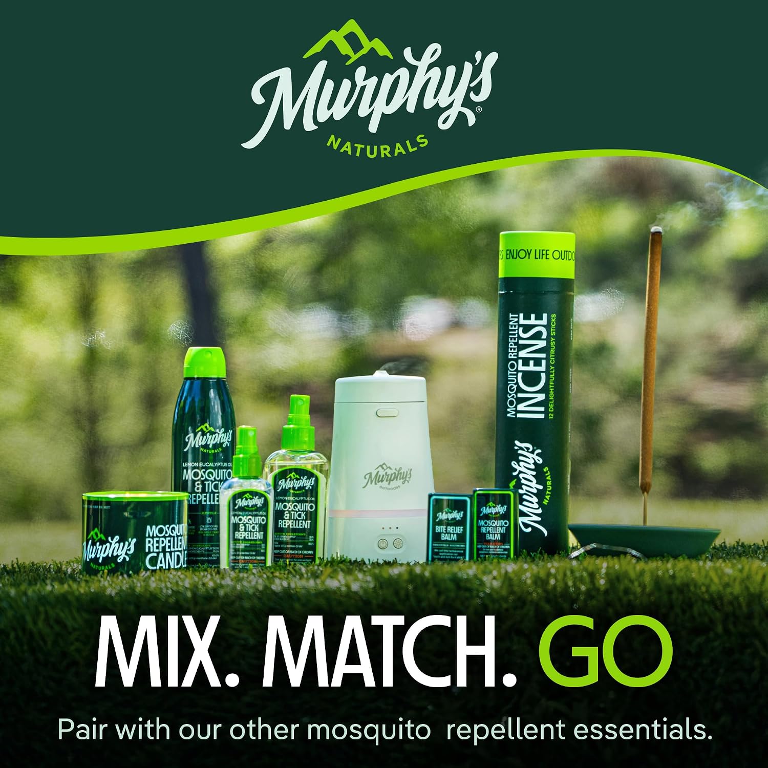 Murphy's Naturals Mosquito & Tick Bug Repellent Spray, 4 fl oz (Pack of 2) | 30% oil of lemon eucalyptus, EPA-registered & DEET-free*; 4 fl oz pump 2-pack protects skin & gear up to 6 hours