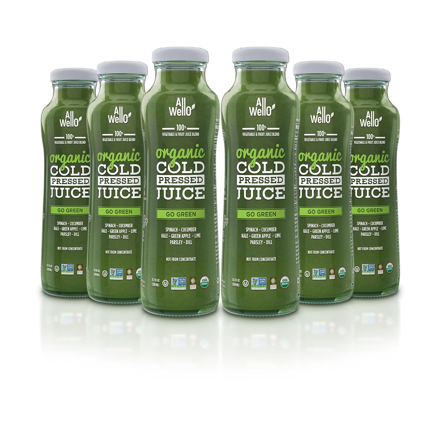 Organic Juice Variety Pack, Cold-Pressed, Non-GMO, 6 Pack