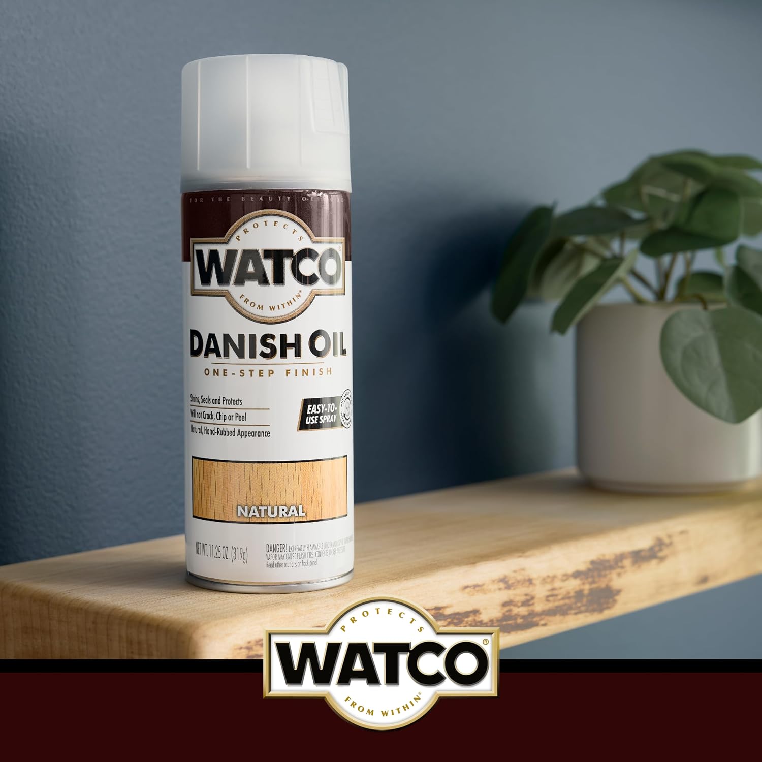 Watco 65351 Danish Oil Wood Finish, Pint, Black Walnut
