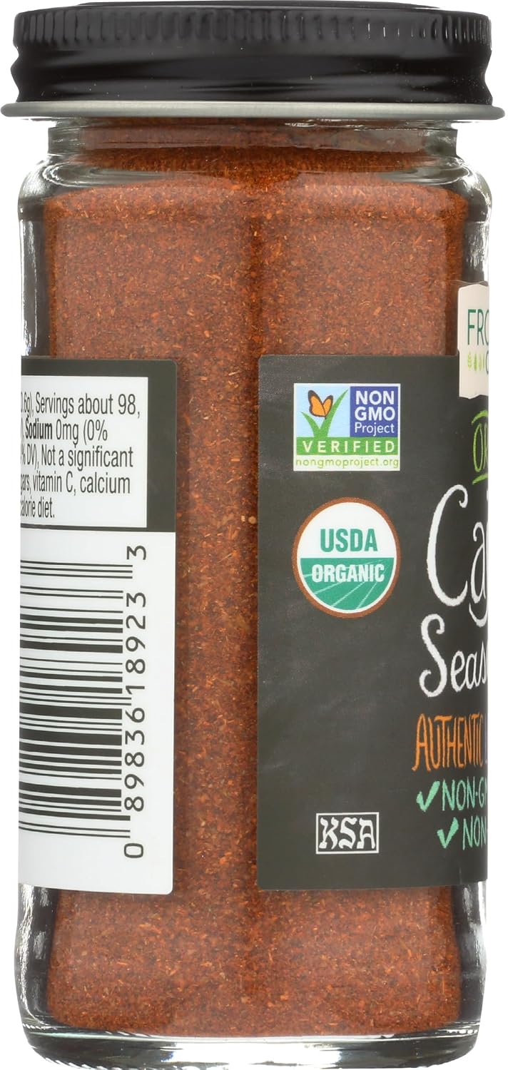 Frontier Co-op Organic Cajun Seasoning, Louisiana-Style Spice Blend for Meats, Seafood, Jambalaya