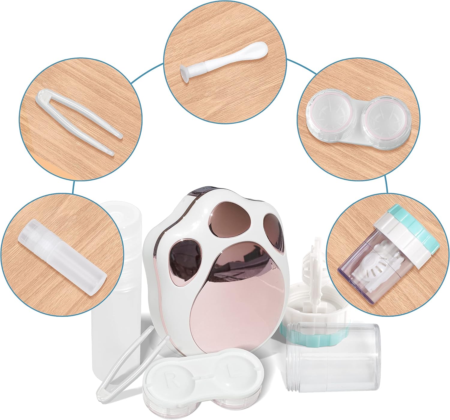 Lasiyanor Contact Lens Travel Kit with Cleaner Washer