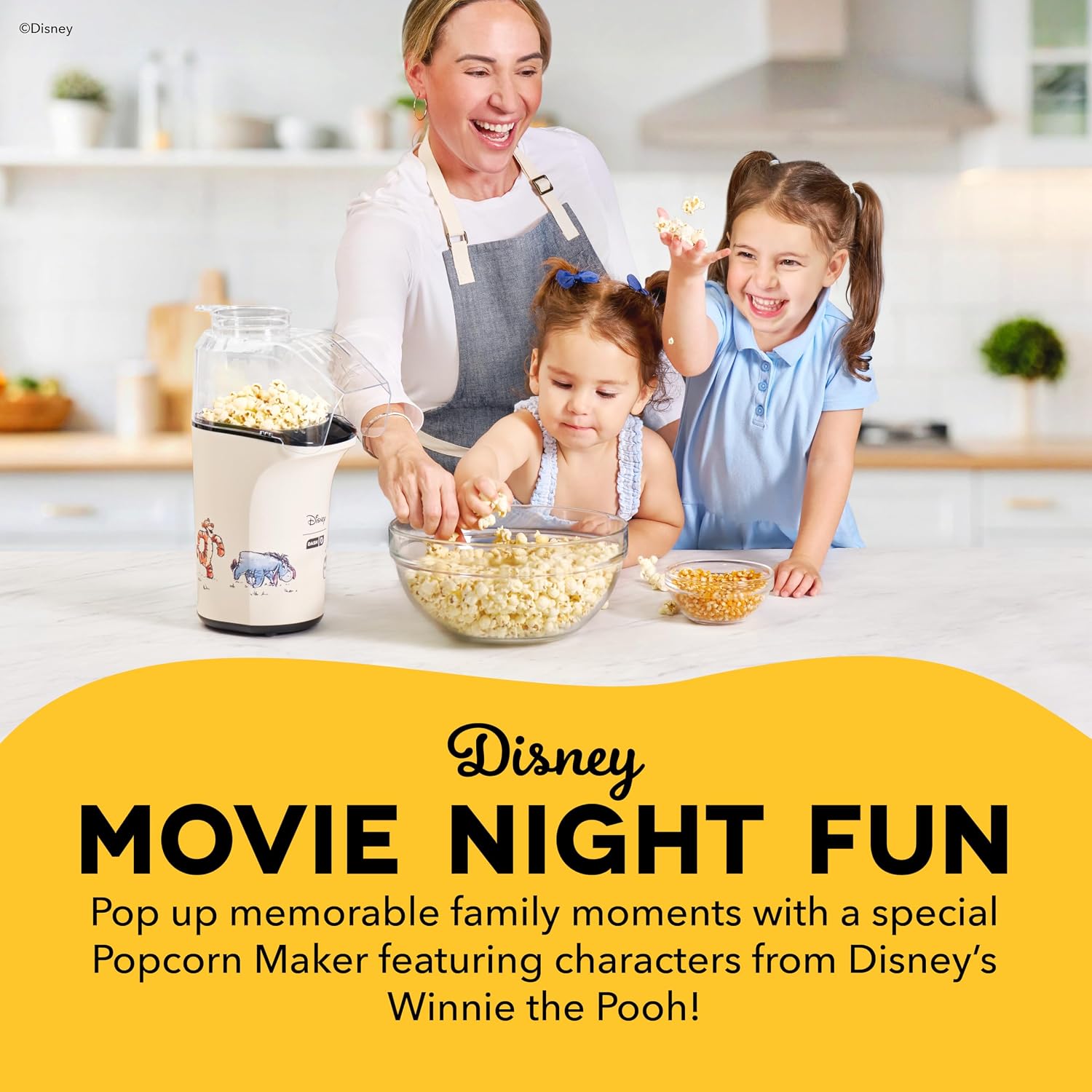 Dash Fresh Pop Popcorn Maker, 16-Cup Hot Air Popper, Aqua | Electric Popcorn Machine, Oil-Free Air Popped Popcorn, Built-In Measuring Cup & Butter Melting Tray, Movie Night Snacks