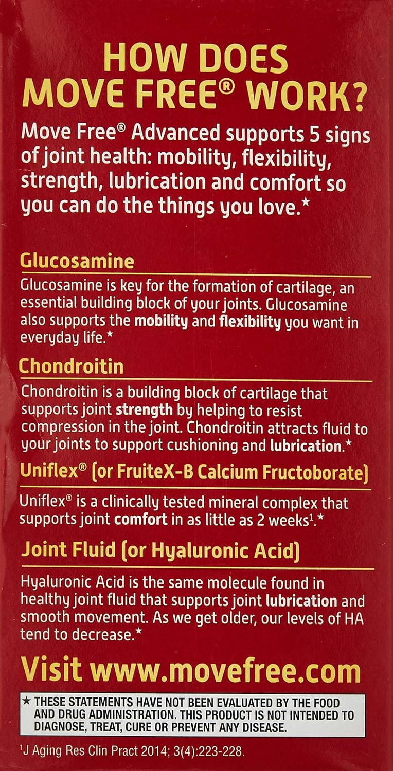 Schiff Move Free Advanced, Joint Health Supplement with Glucosamine and Chondroitin, 80 Count