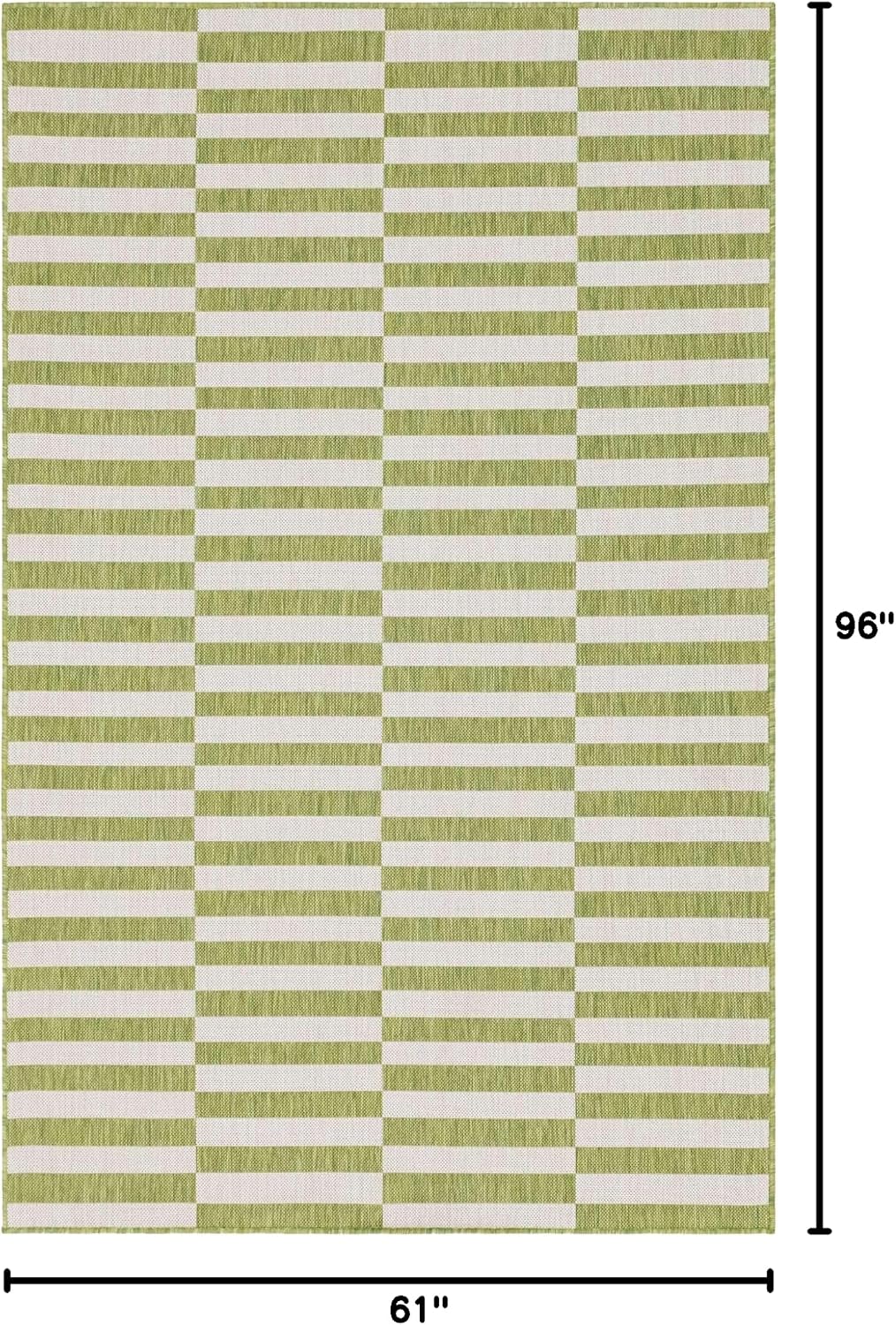 Unique Loom Outdoor Striped Collection Area Rug - Striped (7' 1" x 10' Rectangle, Taupe/Ivory)