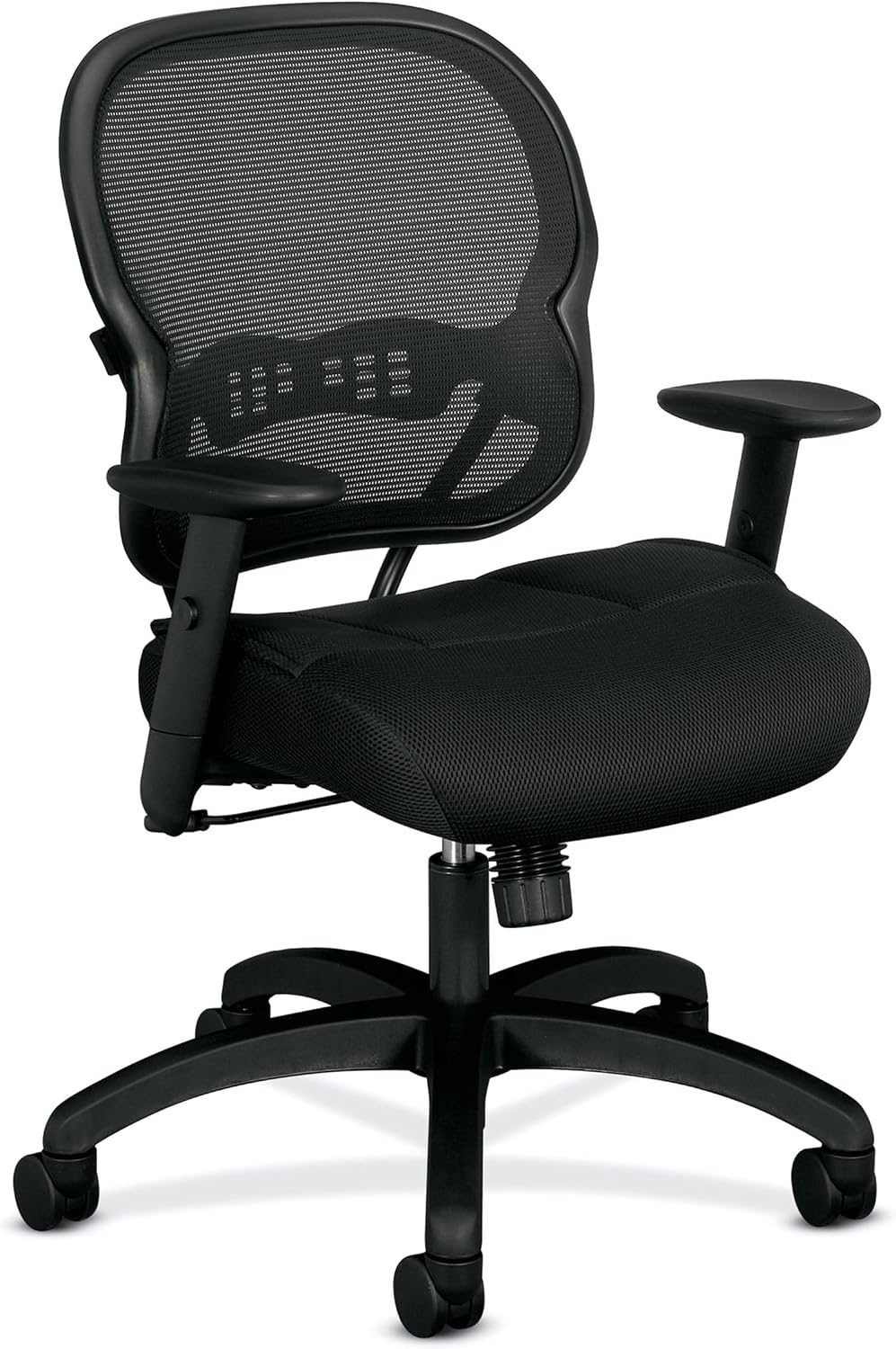 HON Wave Ergonomic Office Chair, Lumbar Support, Desk Chair, Black | High back ergonomic office desk chair with lumbar support, adjustable arms, office decor, advanced tilt for comfort