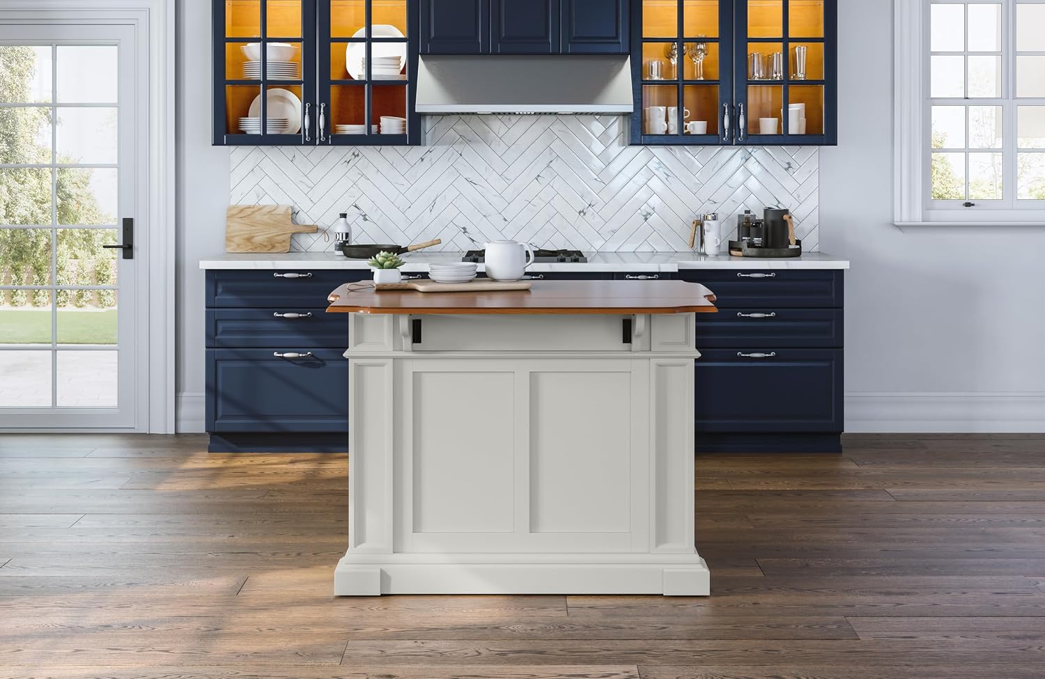 homestyles Americana Off-White Kitchen Island