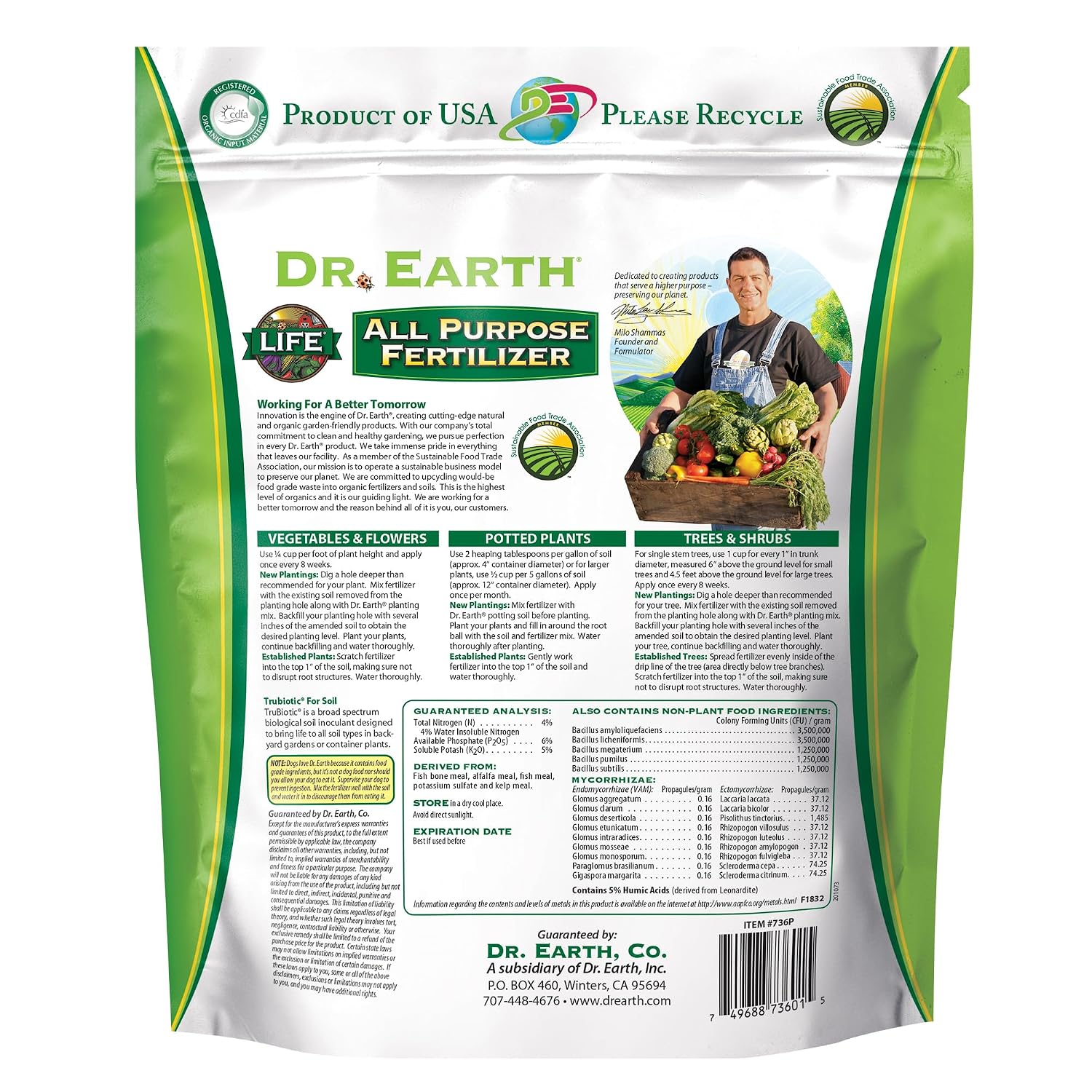 Dr. Earth Life Organic All Purpose Fertilizer - 4lb