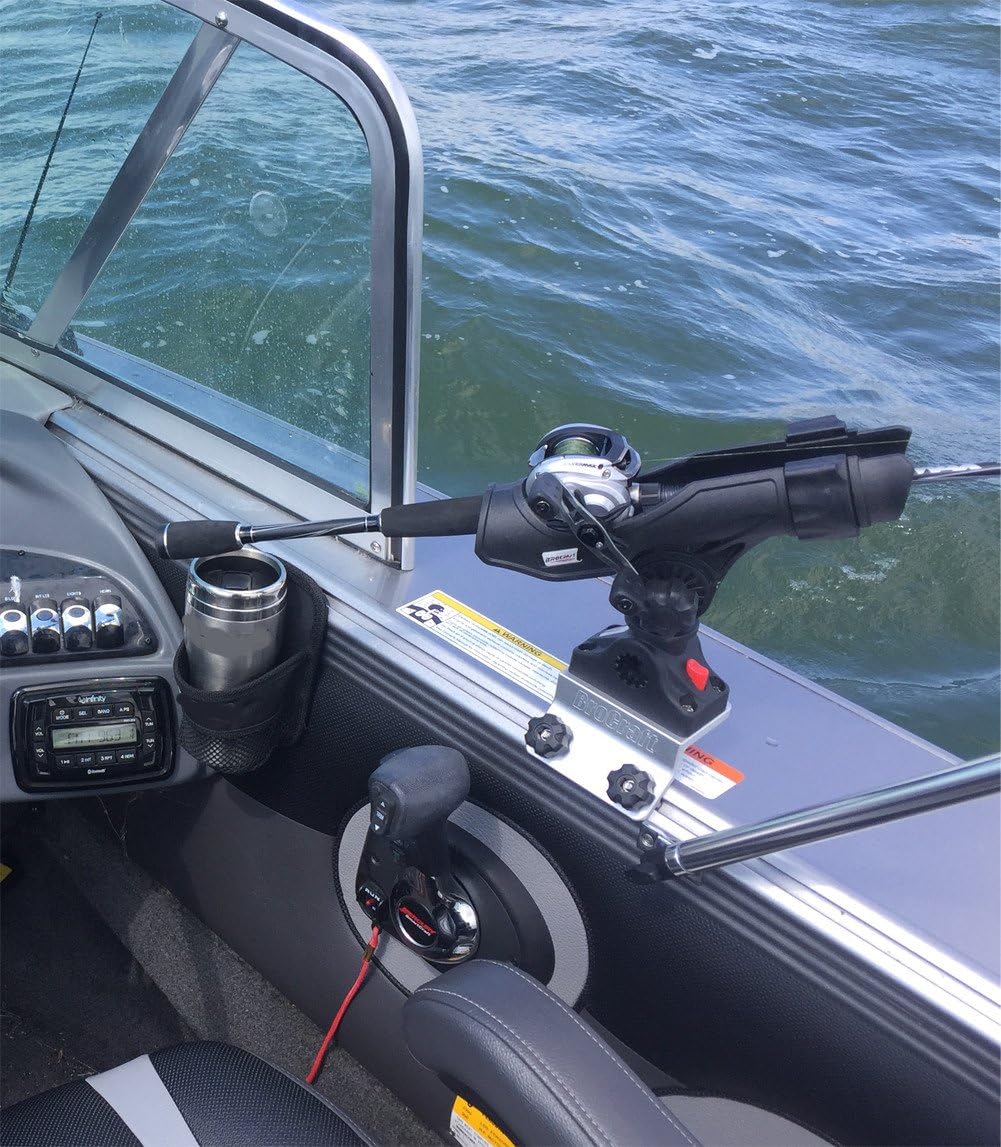Brocraft Power Lock Rod Holder for for Lund Boat Sport Track / G3 Boat / 45 Degree Crestliner Suremount/WAR Eagle/Excel Boat - 45 Degree Track System