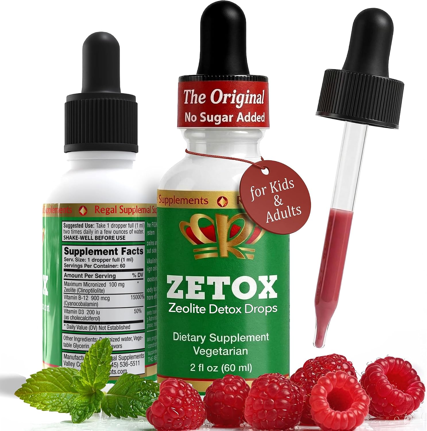 ZETOX | Zeolite Detox for Kids and Adults | Enhanced with Methyl Vitamin B12 and D3 | Premium Grade Liquid Clinoptilolite Zeolite Drops | Supports