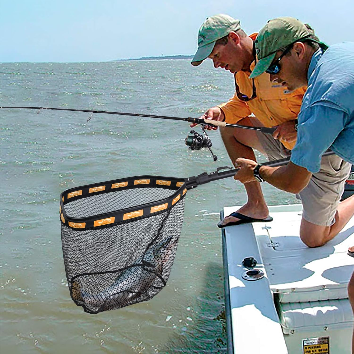 PLUSINNO Floating Fishing Net for Steelhead, Salmon, Fly, Kayak, Catfish, Bass, Trout Fishing