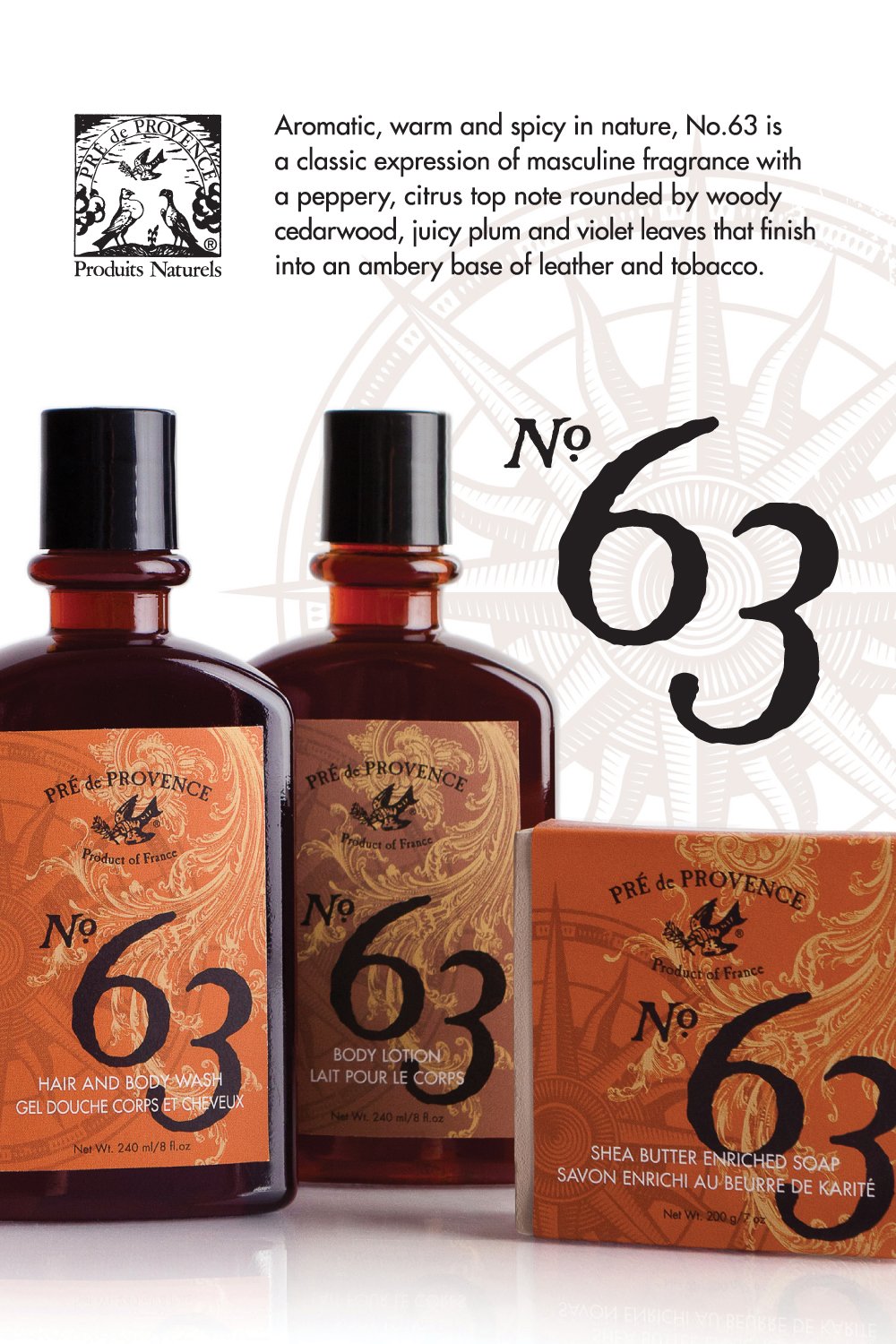 Pre de Provence No.63 Men's Collection, Shave Soap