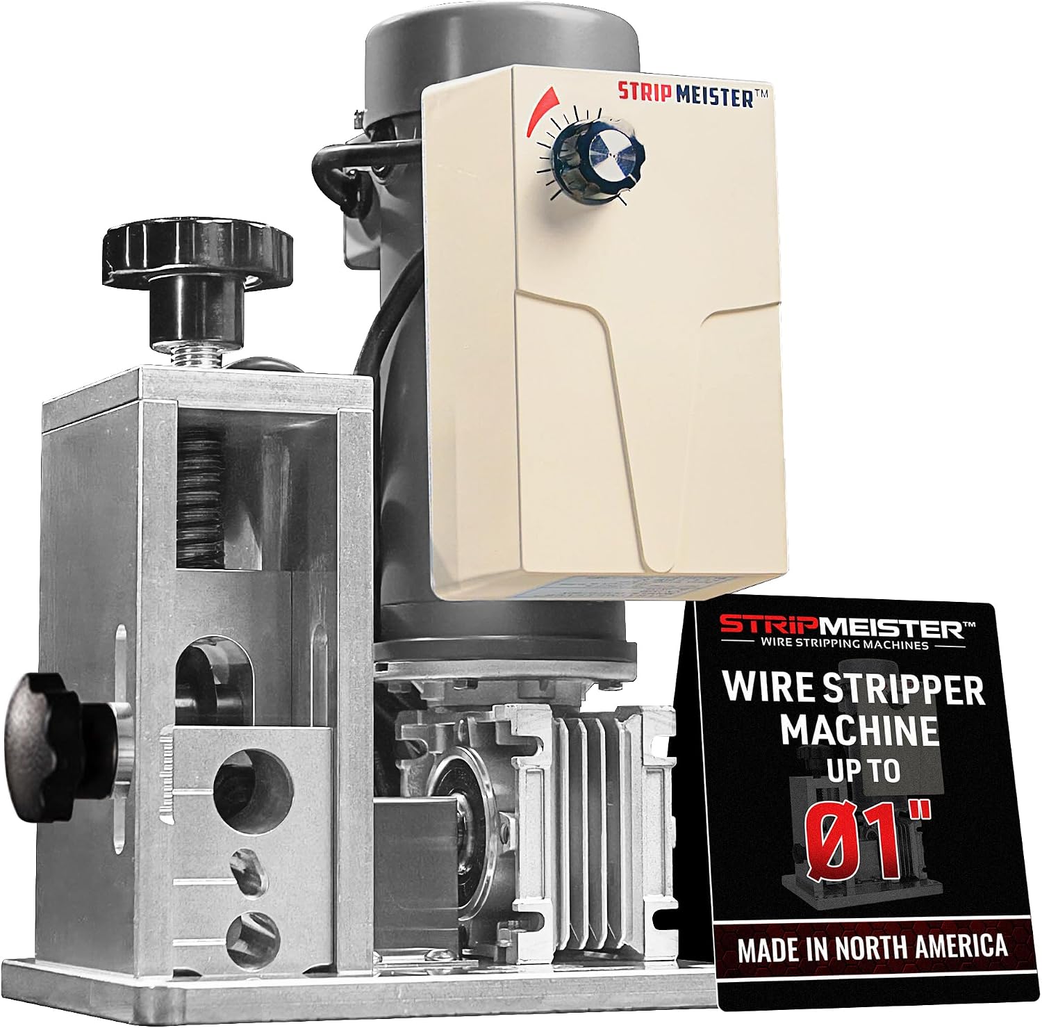 StripMeister E350x Electric Automatic Wire Stripping Machine – Wire Size Up To Ø1", Jam-Free