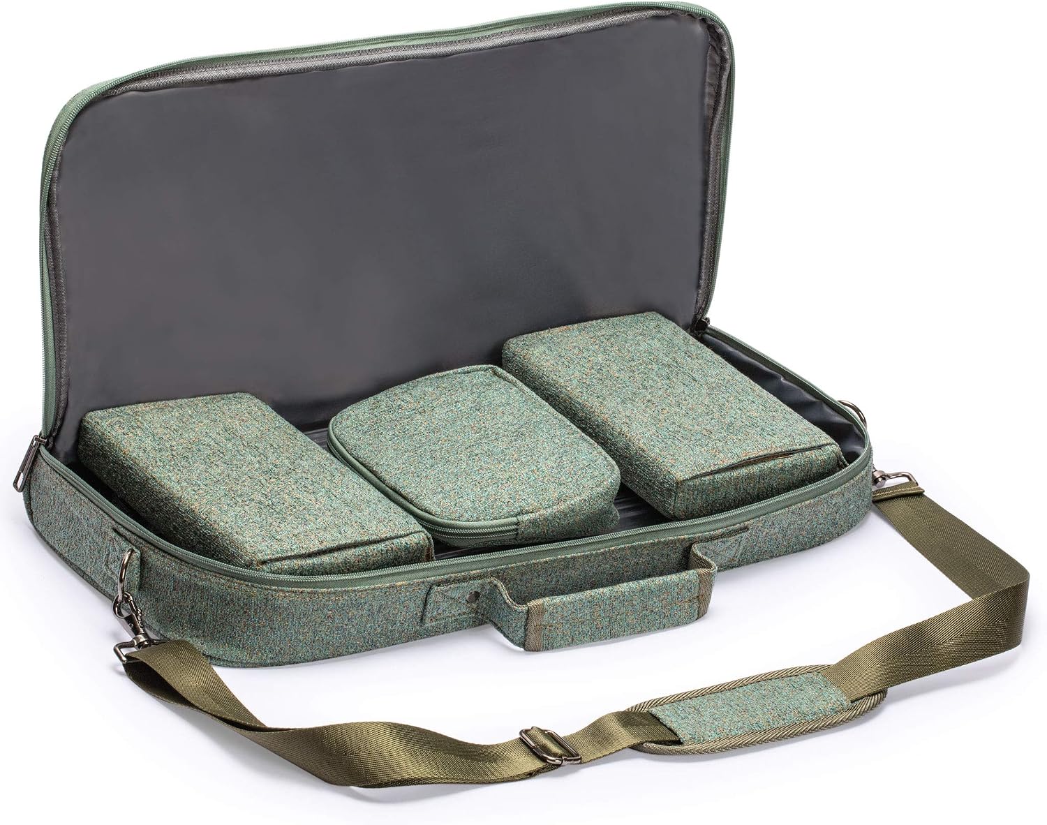 Yellow Mountain Imports American Mahjong Set, Chinoise with Soft Leatherette Case - Racks with Pushers, Scoring Coins, Dice, and Wind Indicator
