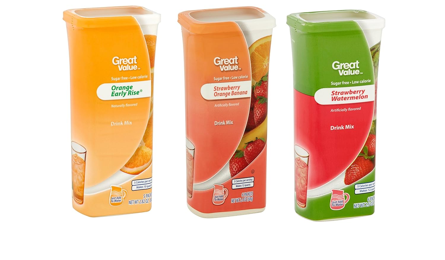 Great Value Drink Mix, Sugar Free, Early Rise Orange