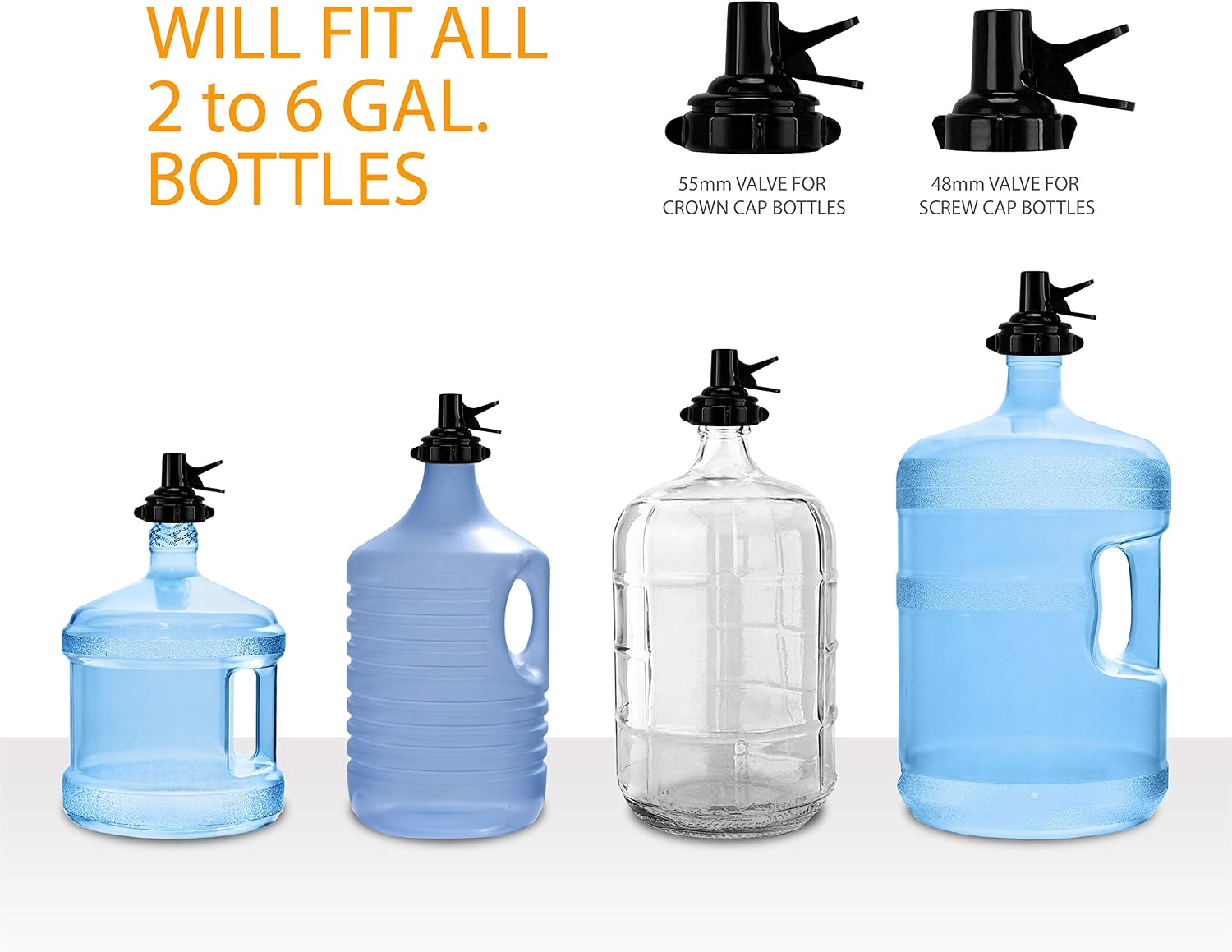 Brio Metal Plated 3-5 Gallon Water Jug Stand and 2 Dispenser Valves