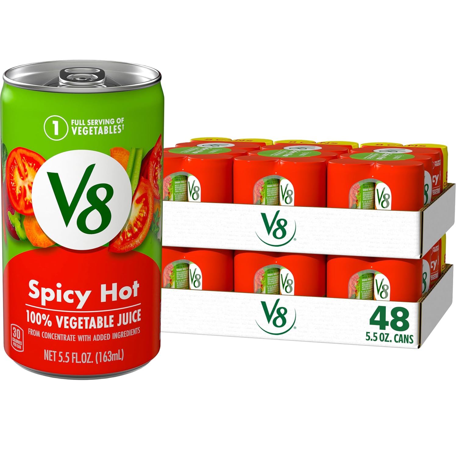 V8 Low Sodium Original 100% Vegetable Juice, 11.5 fl oz Can (24 Pack)