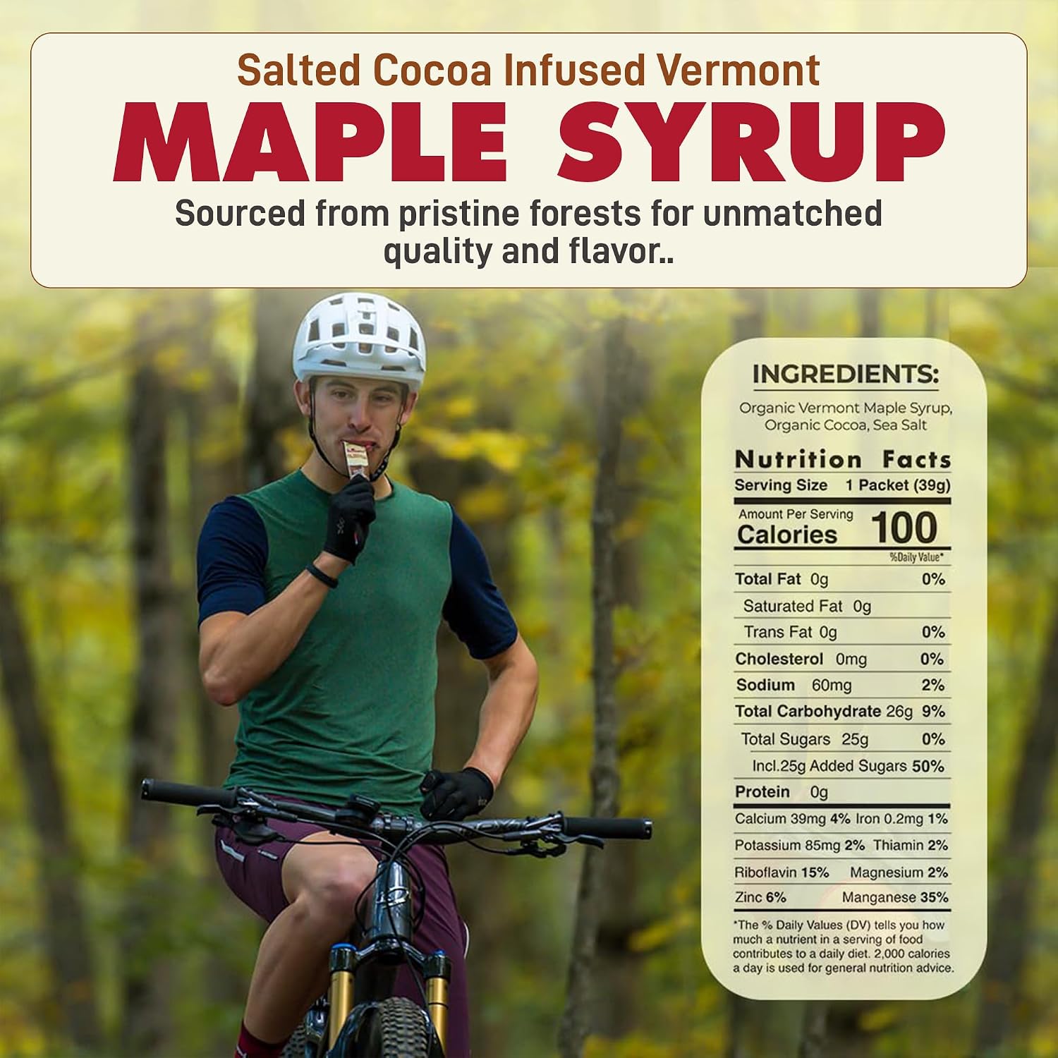 UnTapped Vermont Maple Syrup Packets for Athletes, Box of 20-0.96 Fl Oz | Organic Pure Maple Syrup for Natural Endurance Energy | Fuel to Keep You Running Longer