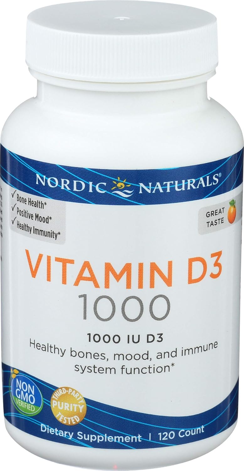 Nordic Naturals Vitamin D3 1000 IU, Orange - 120 Mini Soft Gels | Vitamin D3 supports healthy bones