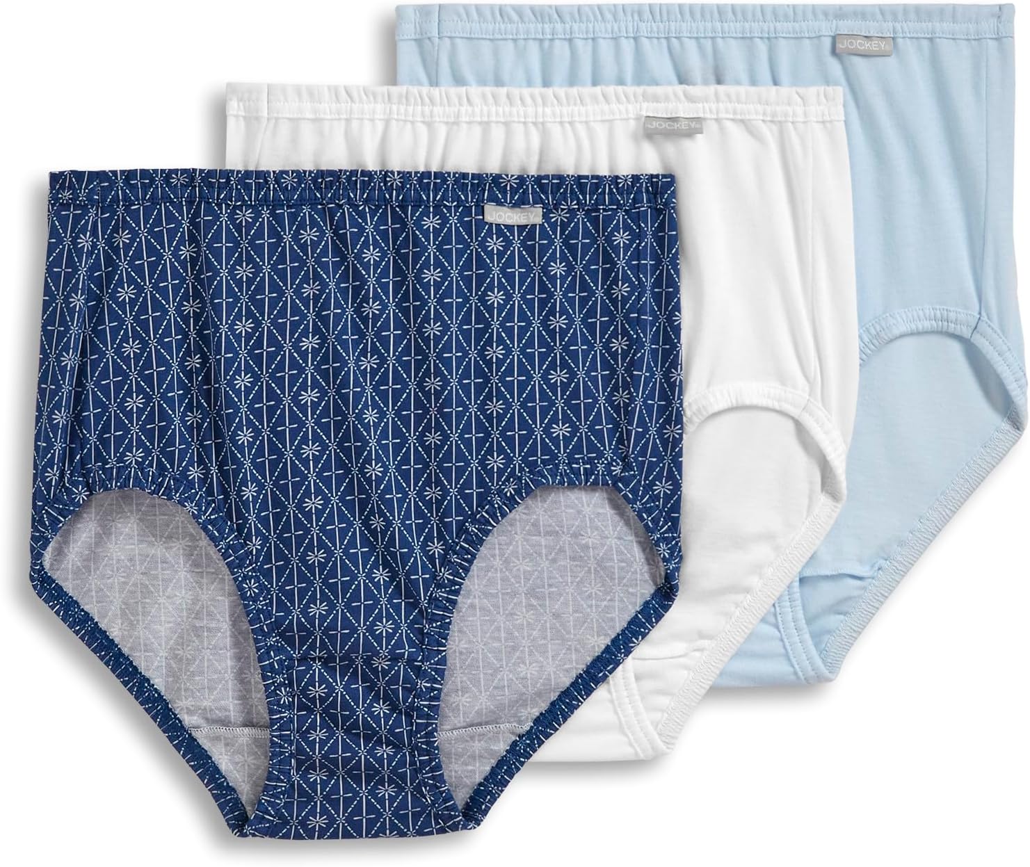 Jockey Women's Underwear 100% Cotton Elance Brief - 3 Pack
