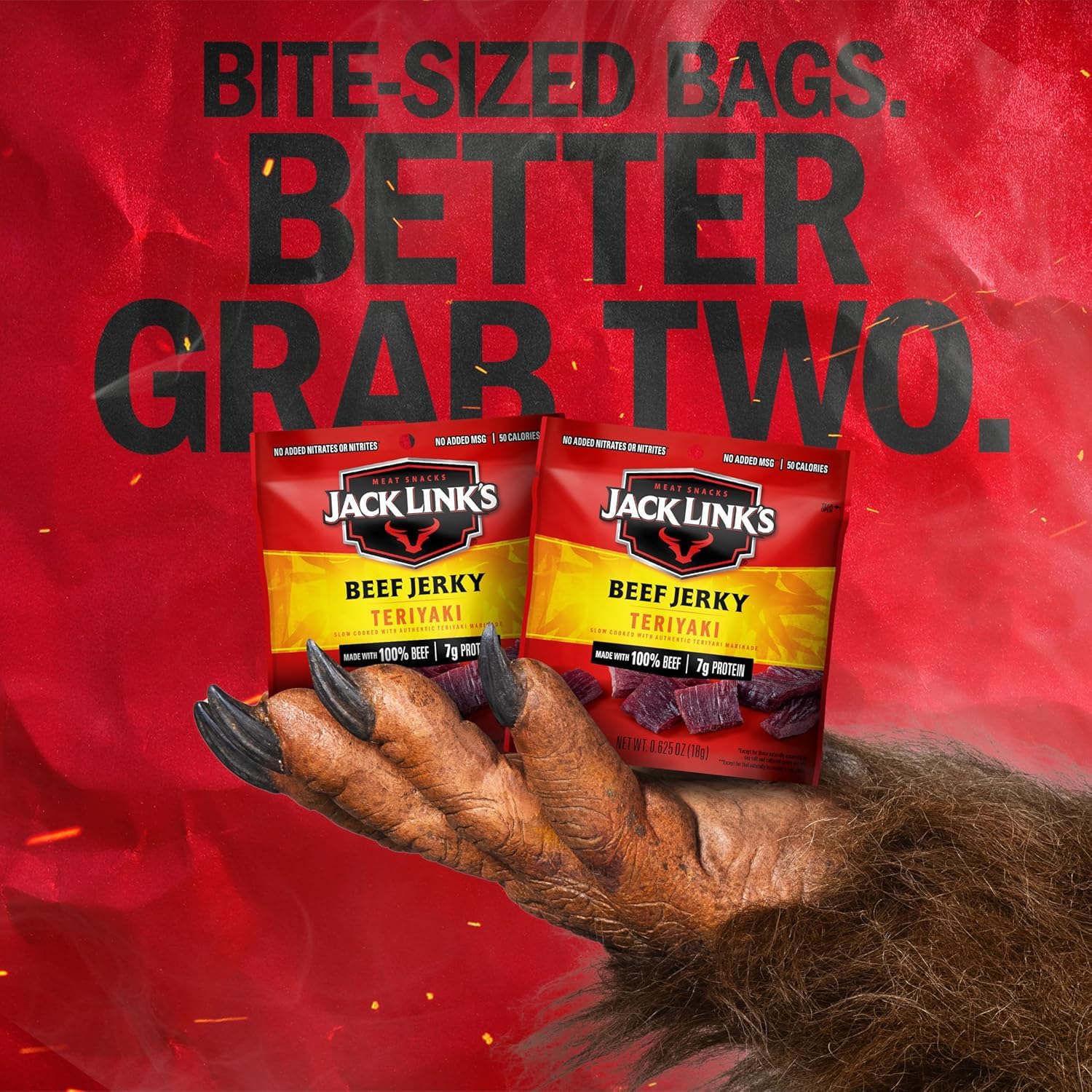 Jack Link's Beef Jerky Variety Pack - Original and Teriyaki - (9 Pack) 1.25 oz Bag - Ready to Eat Protein Snacks - 13g Protein per Serving - Made with 100% Real Beef | Bag - Ready to Eat Protein Snacks - 13g Protein per Serving - Made with 100% Real Beef