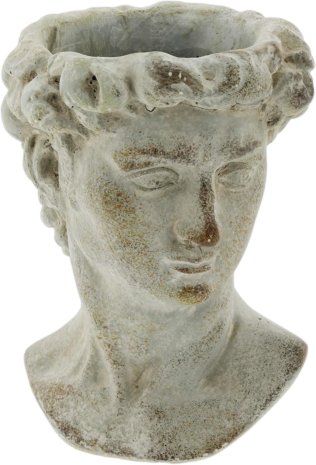 The Bridge Collection Antique Style Old World Greek Statue Head Planter