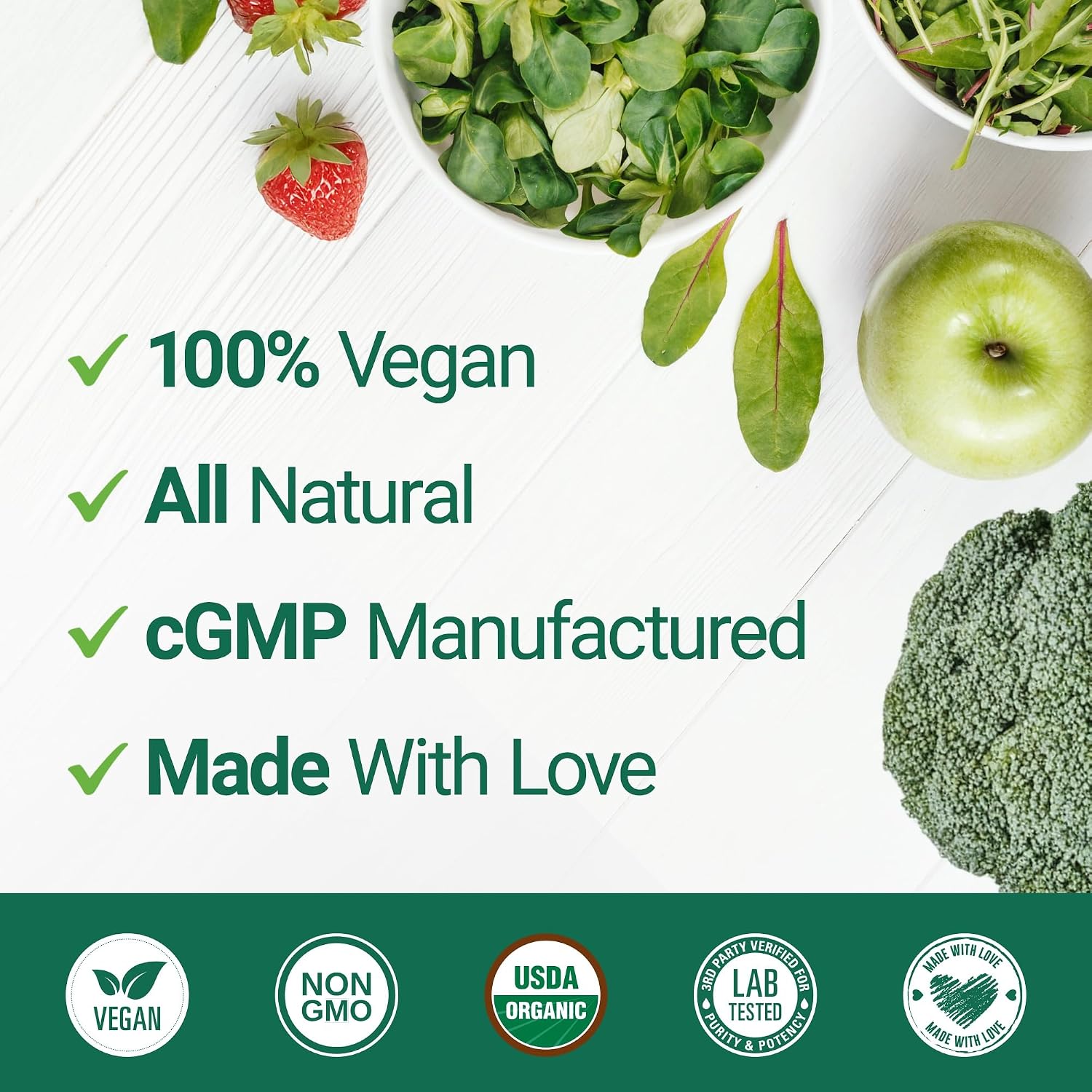 Nested Naturals Super Greens Daily Superfood Powder - Certified USDA Organic Green Powder w/20+ Whole Foods, Spirulina Powder,Wheat & Barley Grass - Probiotics, Fiber & Enzymes - Original Flavour, 30